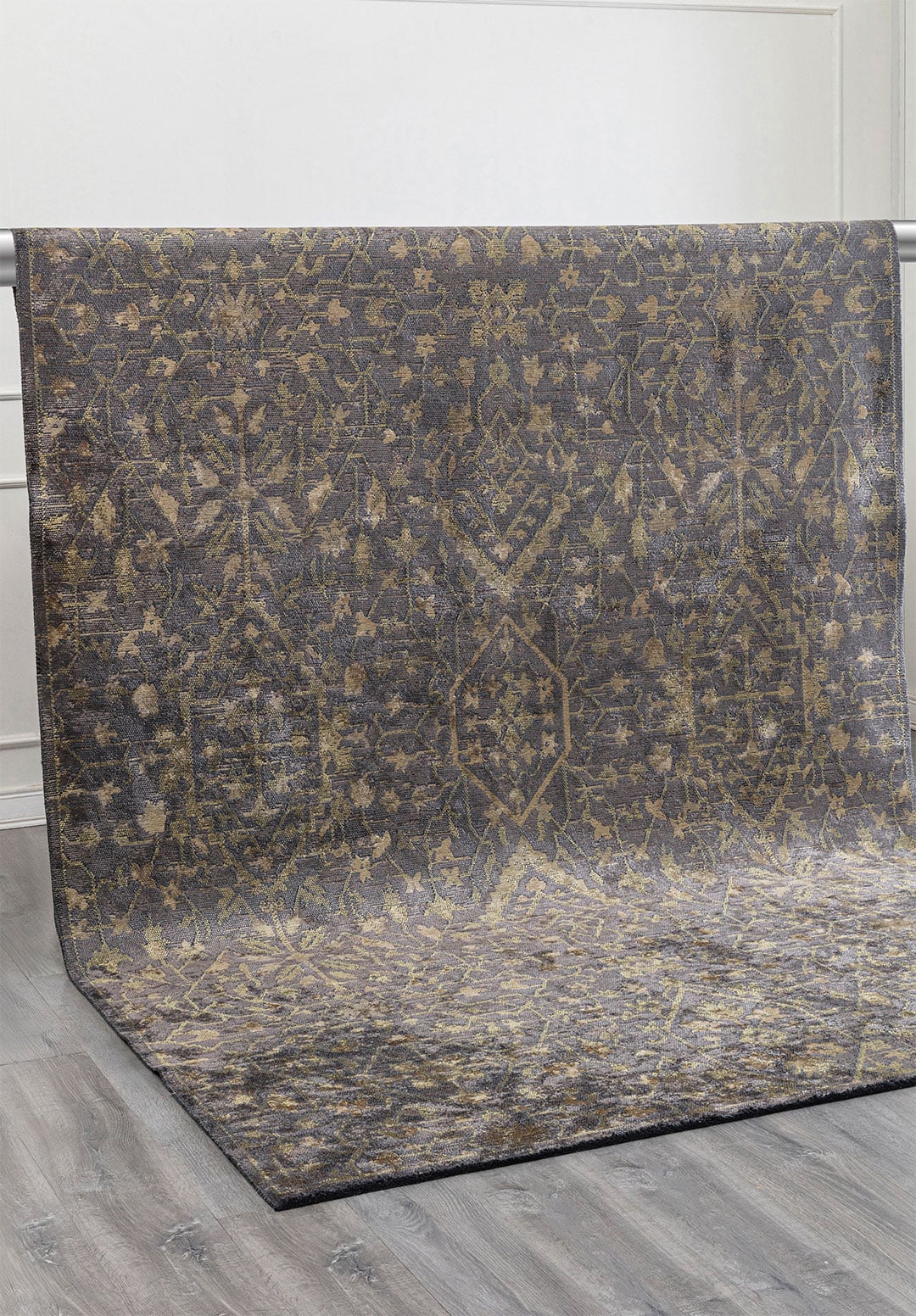 FLEUR KHAKI - GREEN - ANTHRACITE RUG