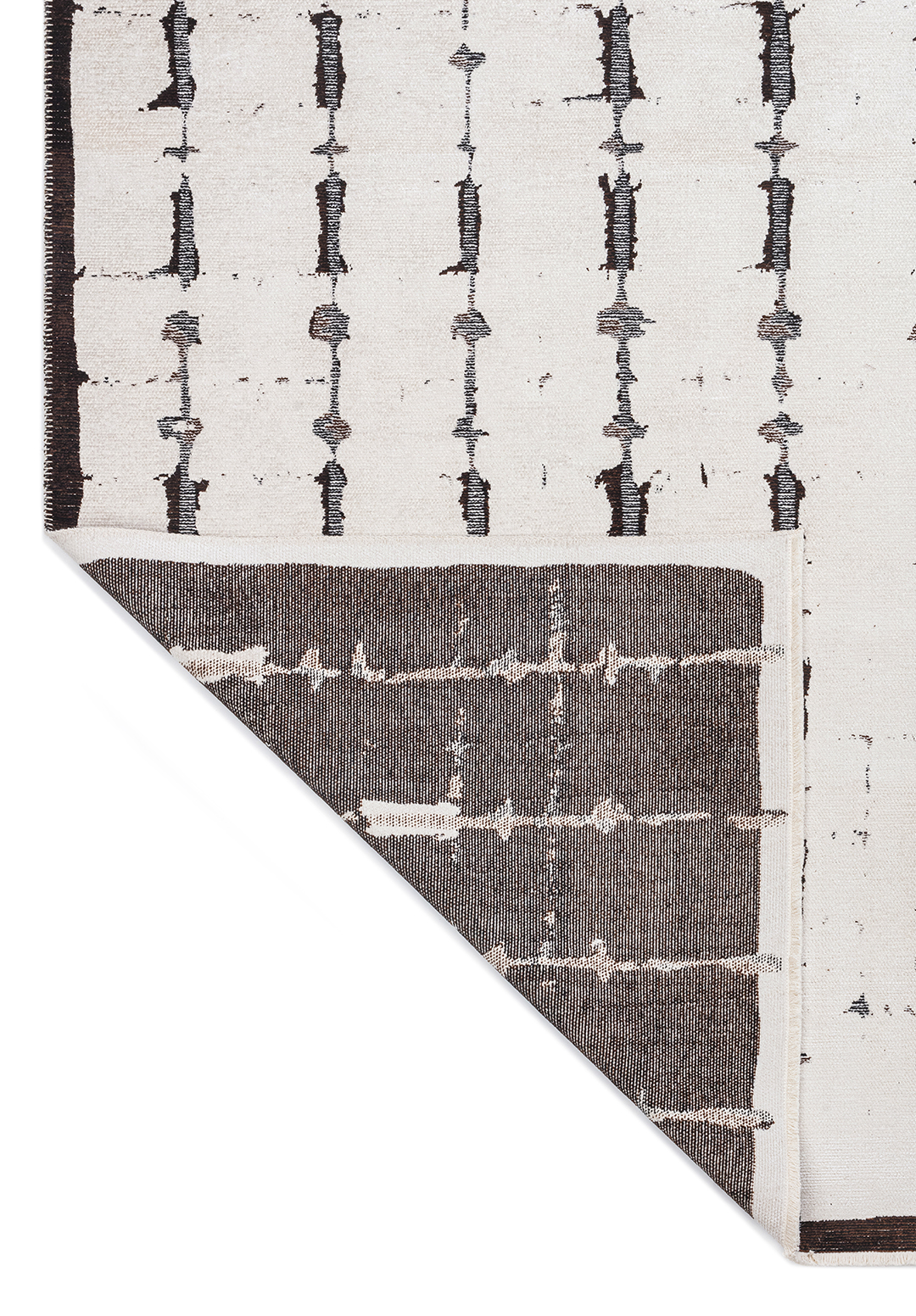 MAYA DARK BROWN - BLACK - ECRU RUG