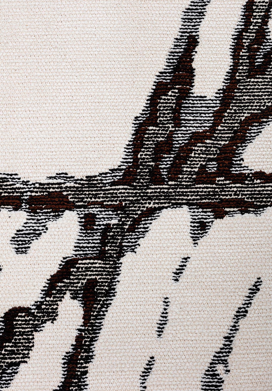 CRACK BLACK - DARK BROWN - WHITE RUG