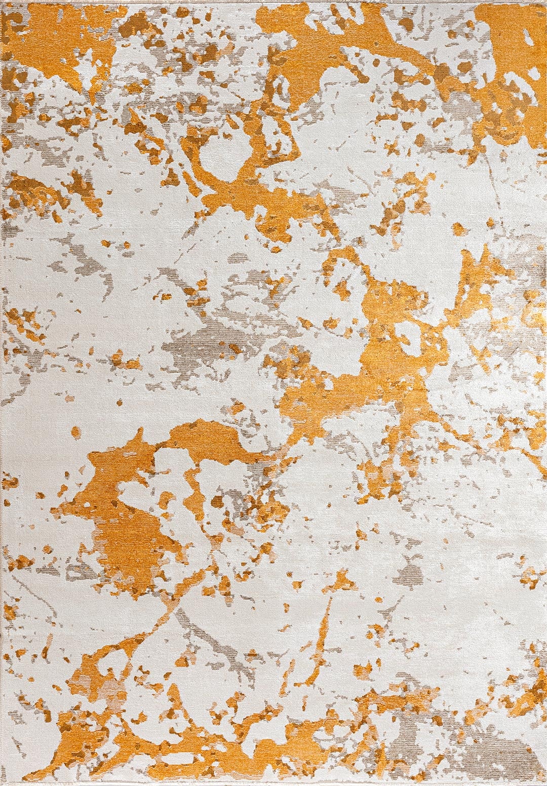 FLASH MUSTARD - LIGHT BROWN - WHITE RUG