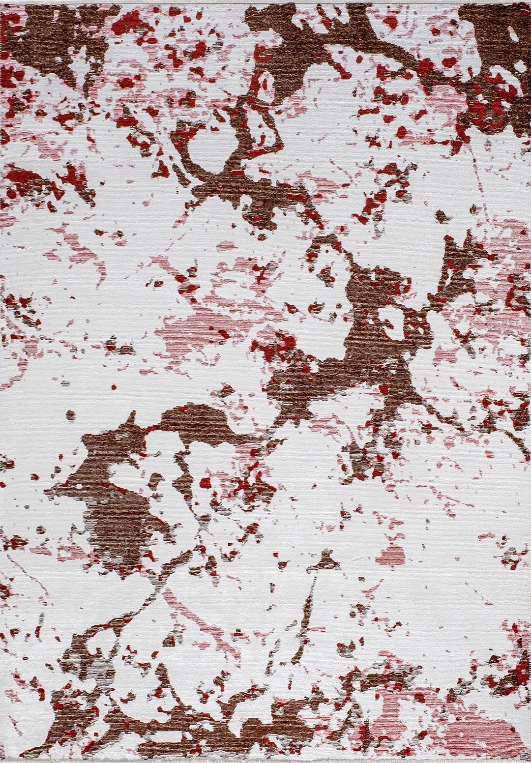 FLASH DARK BROWN - RED - WHITE RUG