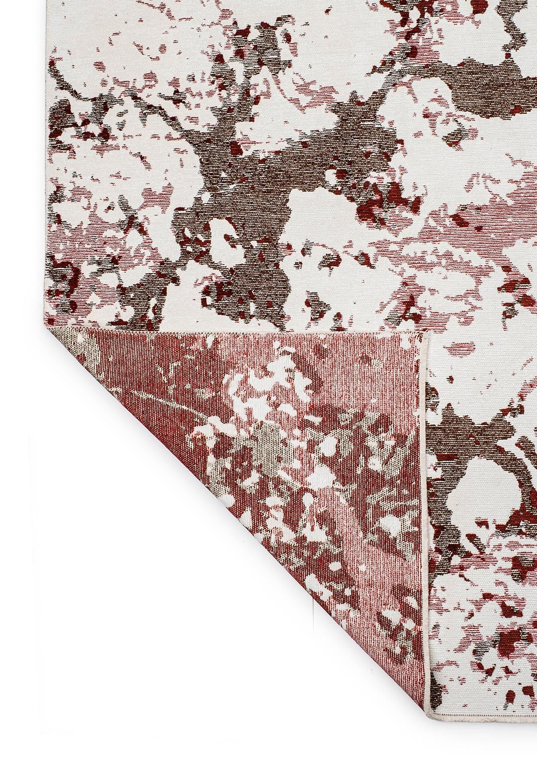 FLASH DARK BROWN - RED - WHITE RUG