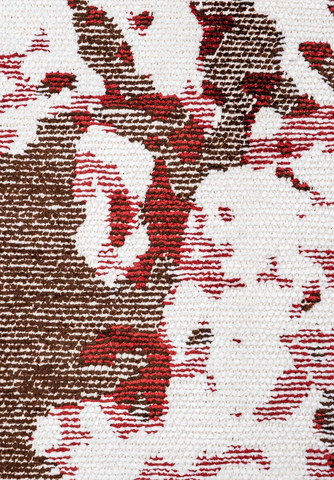 FLASH DARK BROWN - RED - WHITE RUG