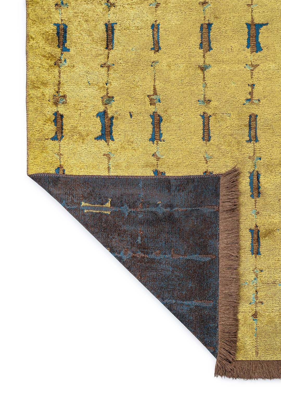 MAYA CYAN - DARK BROWN - KIWI RUG