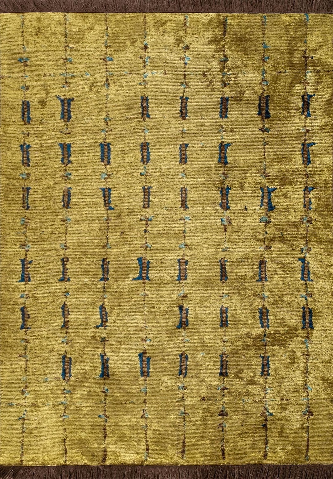 MAYA CYAN - DARK BROWN - KIWI RUG