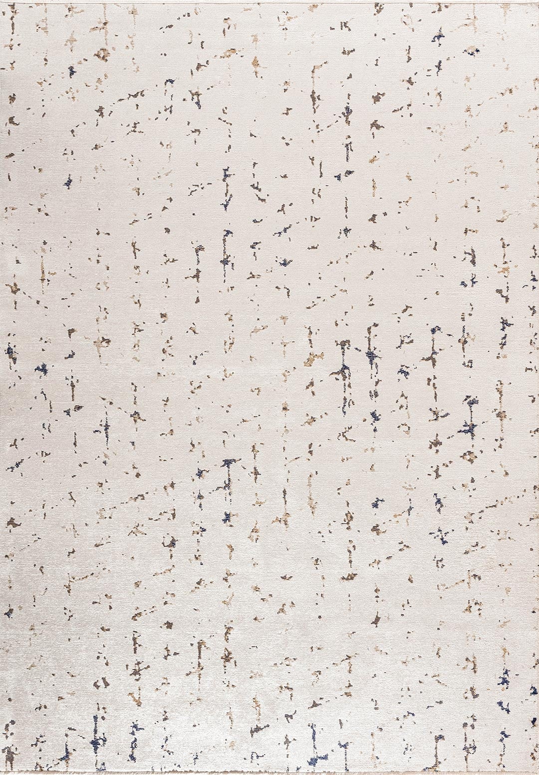 SCATTER DARK NAVY - LIGHT BROWN - ECRU RUG