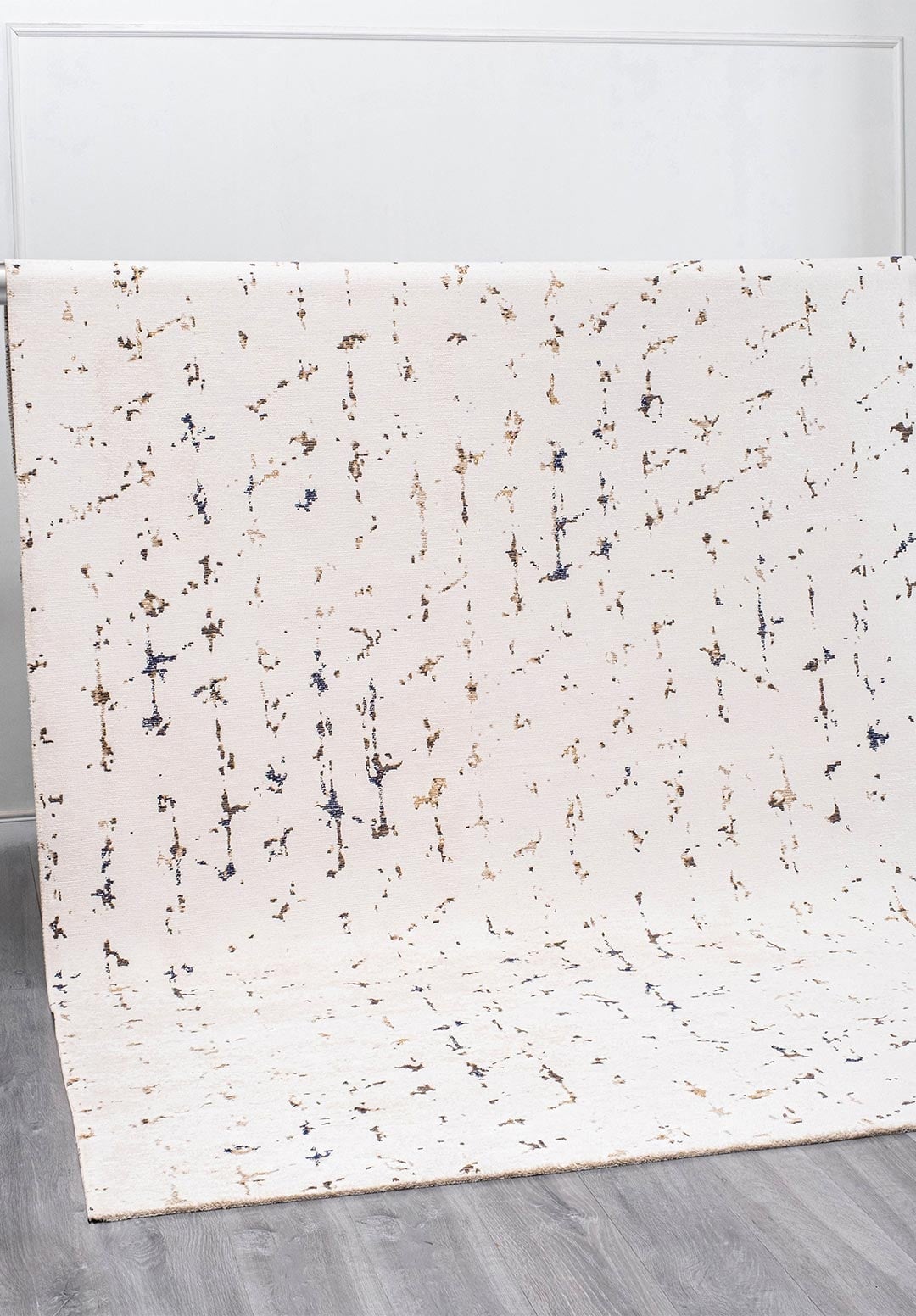 SCATTER DARK NAVY - LIGHT BROWN - ECRU RUG