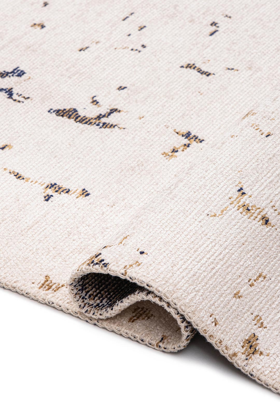 SCATTER DARK NAVY - LIGHT BROWN - ECRU RUG