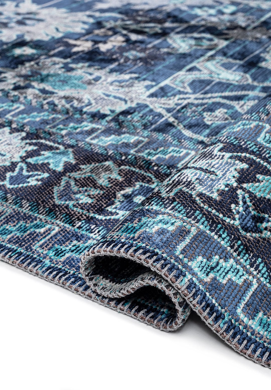 SPLENDOR TURQUOISE - NAVY BLUE - DARK NAVY - BONE RUG