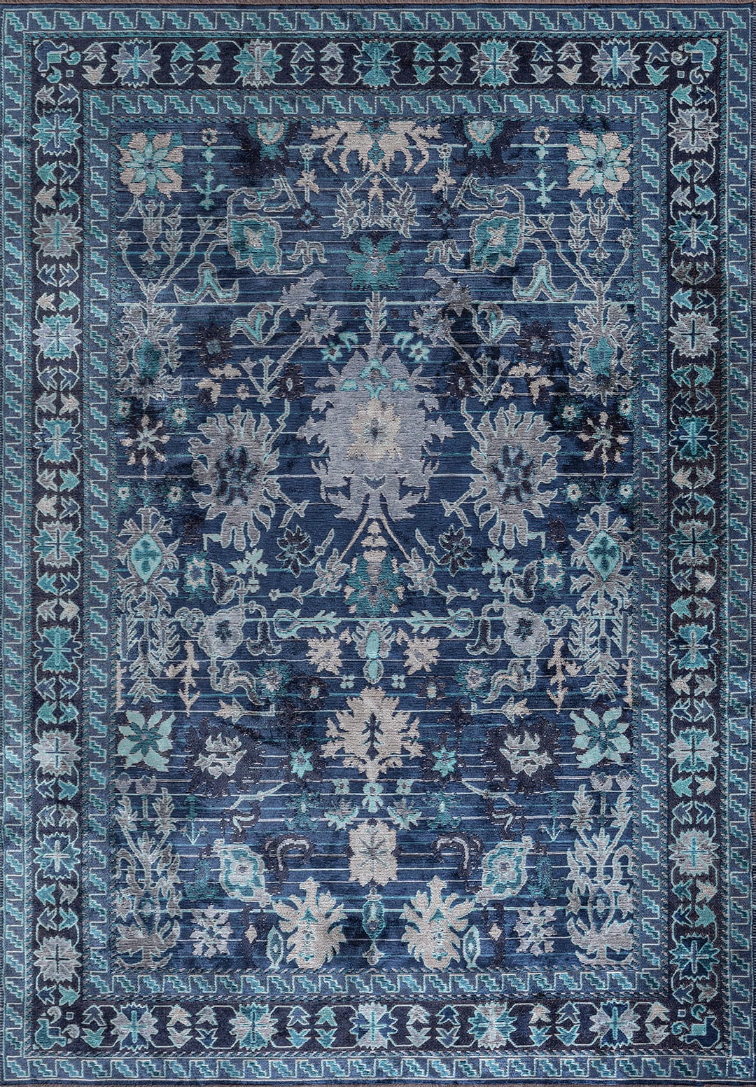 SPLENDOR TURQUOISE - NAVY BLUE - DARK NAVY - BONE RUG