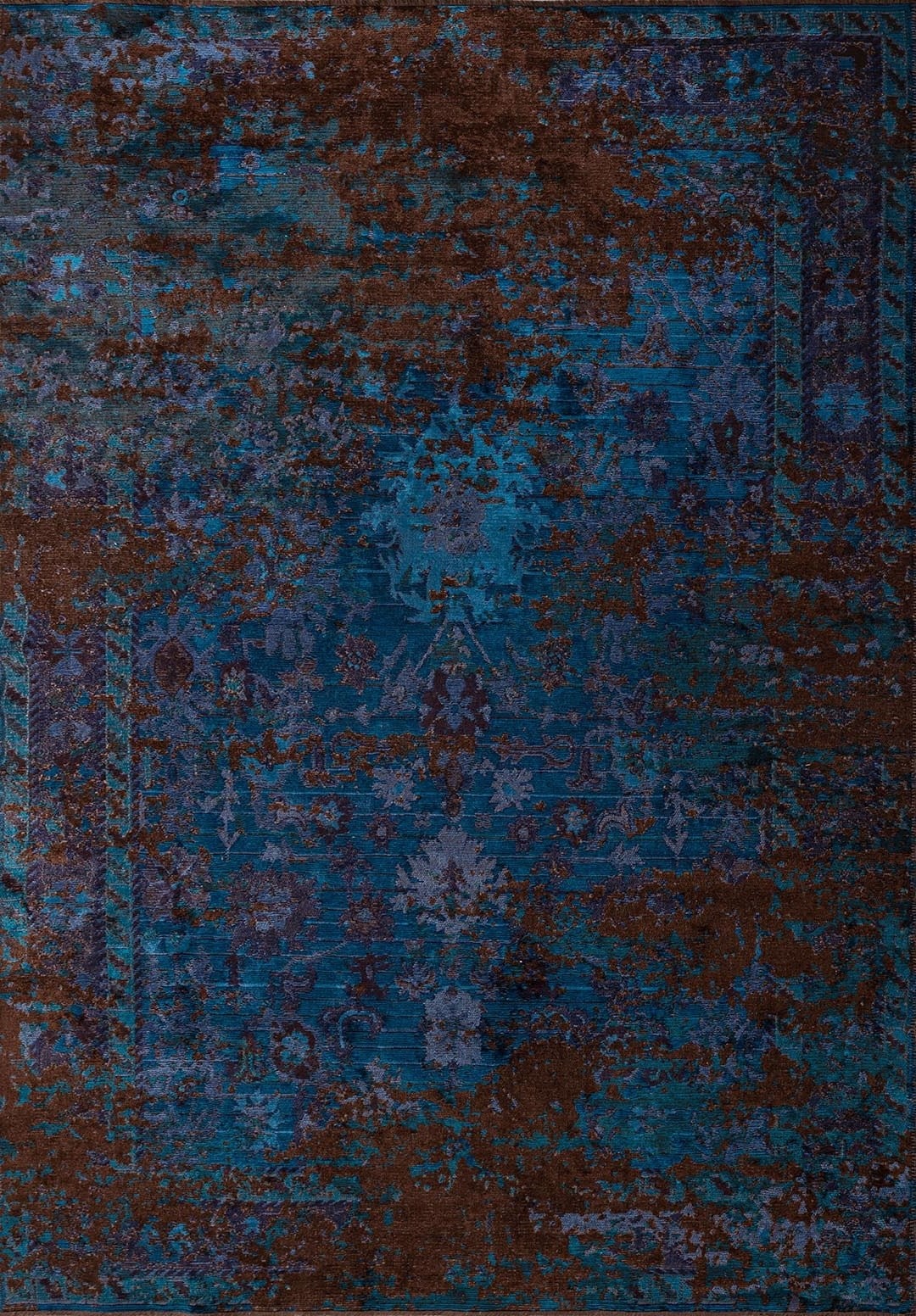 SPLENDOR ERA DARK BROWN - CYAN - DARK NAVY - NAVY BLUE RUG