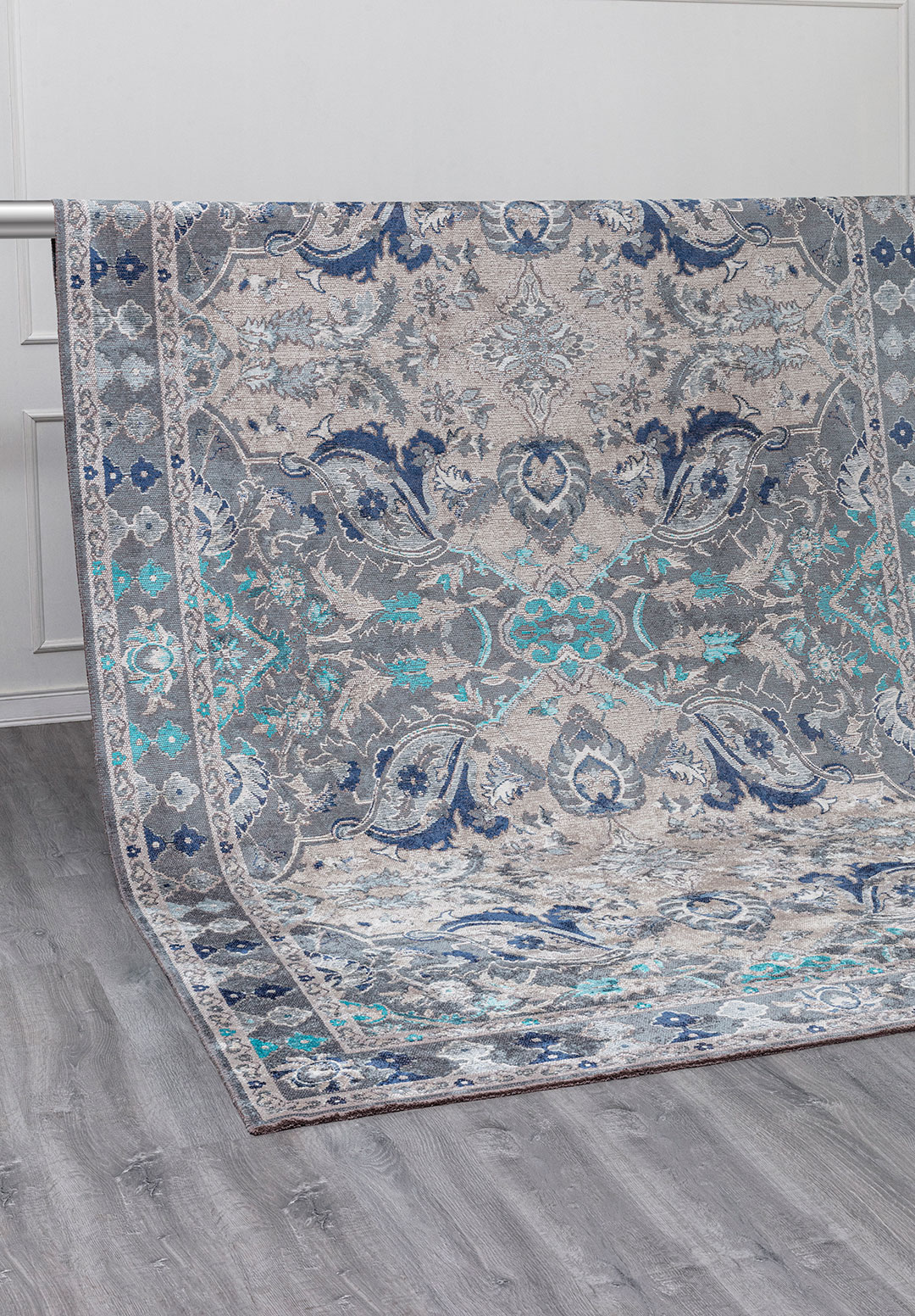 FORTRESS BLUE - NAVY BLUE - BONE - LIGHT CREAM - TURQUOISE - ICE BLUE RUG