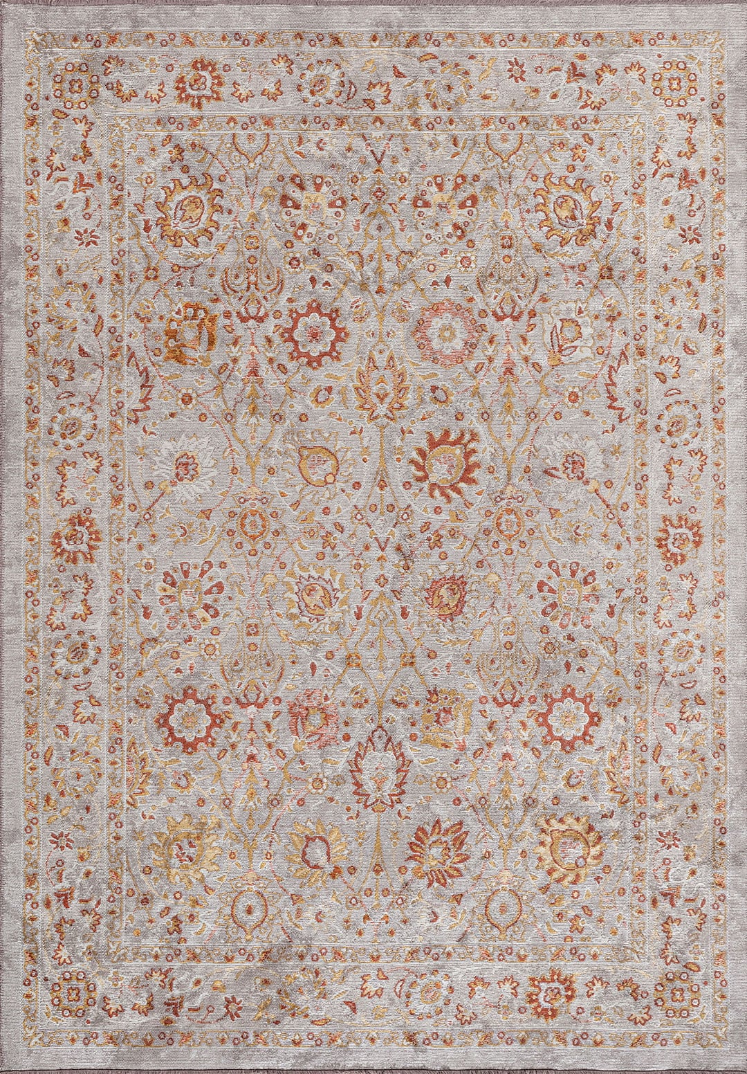 DAHLIA KEMİK - GOLD - KOYU KİREMİT - AÇIK KREM HALI