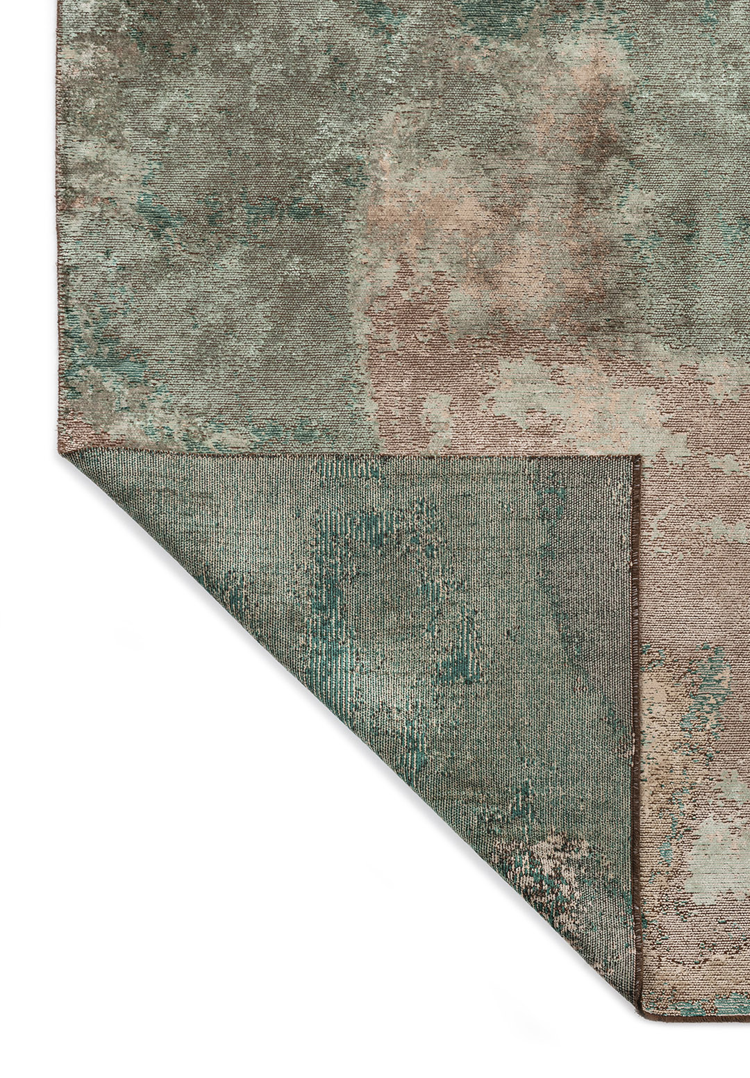 MIST RIVER GREEN - BEIGE - DARK GREEN - STONE RUG