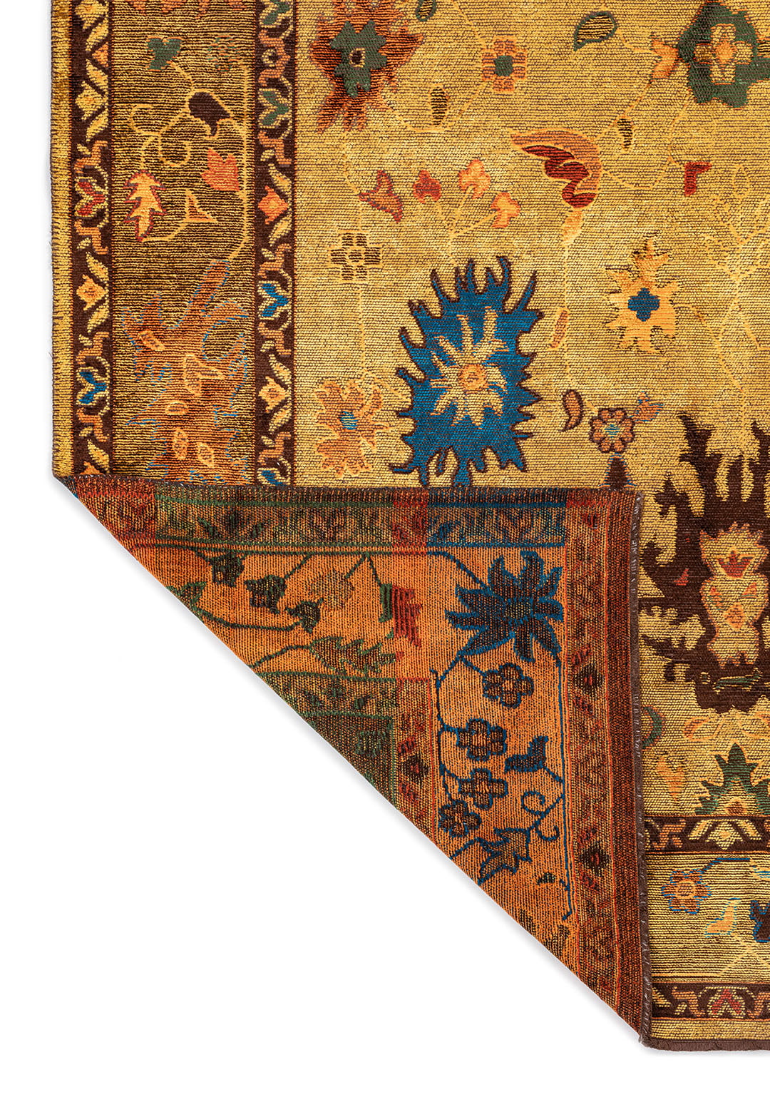 VIVIENNE YELLOW - DARK BROWN - CYAN - ORANGE - FOREST GREEN - RUST RUG