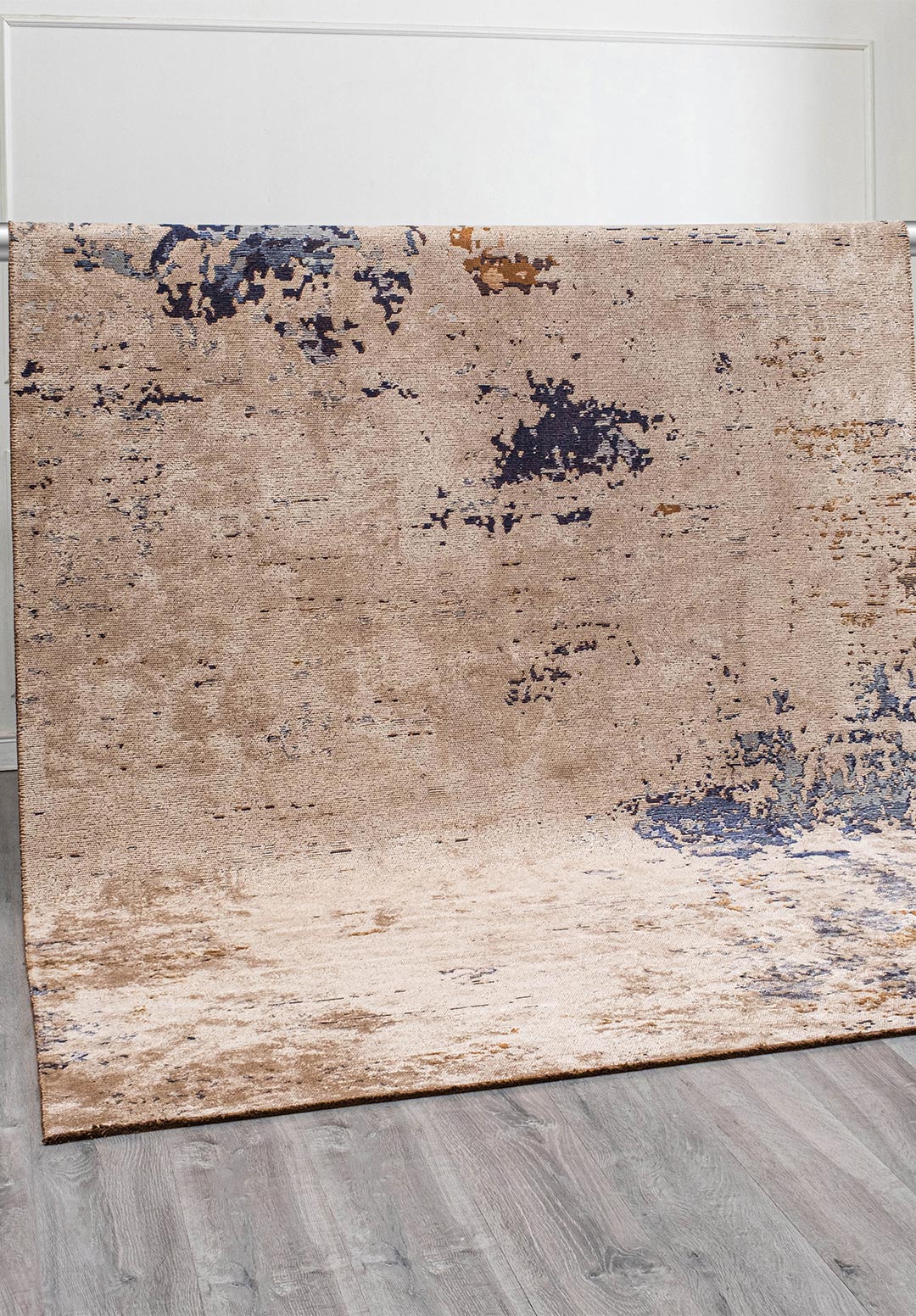 FROST CREAM - LIGHT BROWN - CACAO - DARK NAVY - BLUE RUG