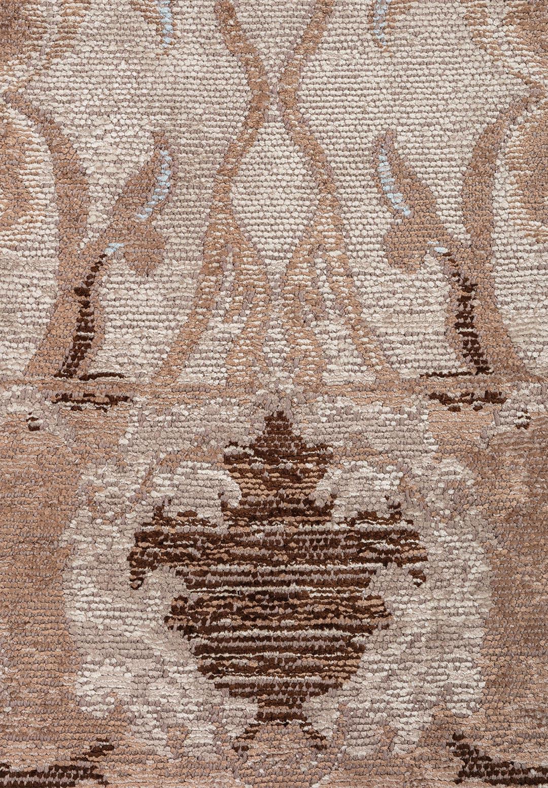 BARON MOCHA - NOUGAT - DARK BROWN - CREAM - ICE BLUE RUG