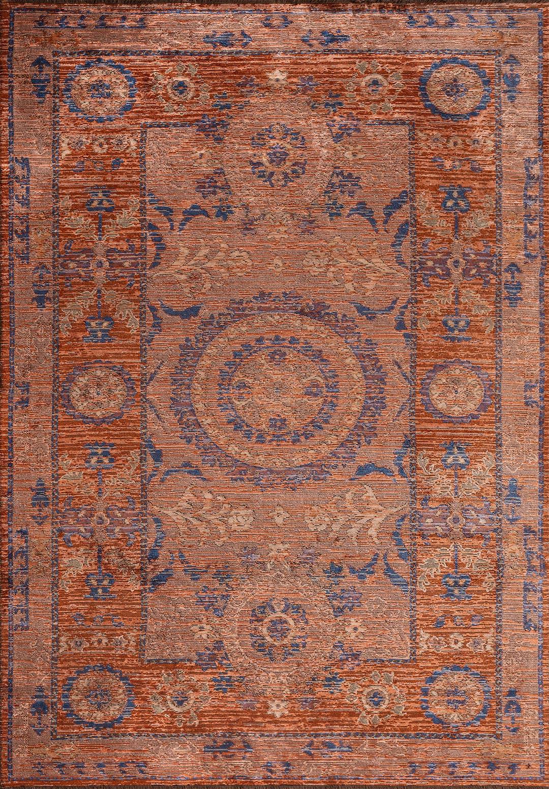PALACE DARK BEIGE - NAVY BLUE - LIGHT CORAL - RUST RUG