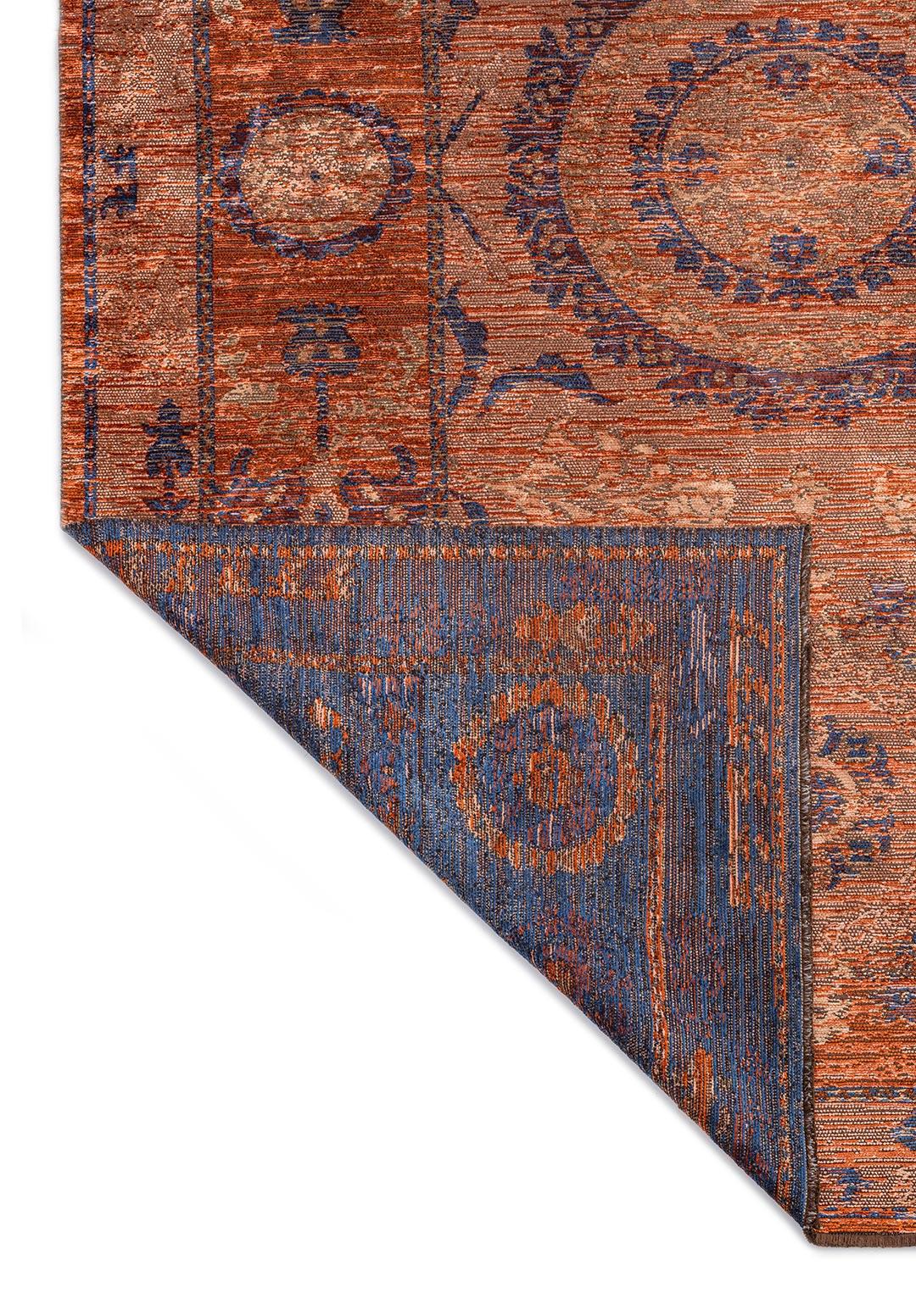PALACE DARK BEIGE - NAVY BLUE - LIGHT CORAL - RUST RUG