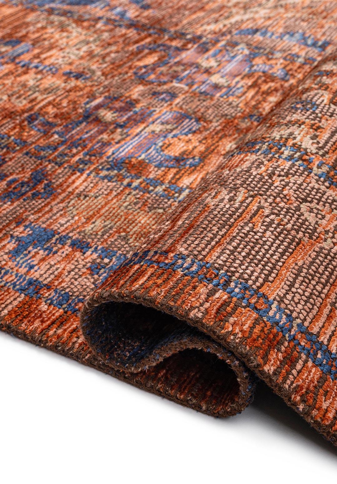 PALACE DARK BEIGE - NAVY BLUE - LIGHT CORAL - RUST RUG