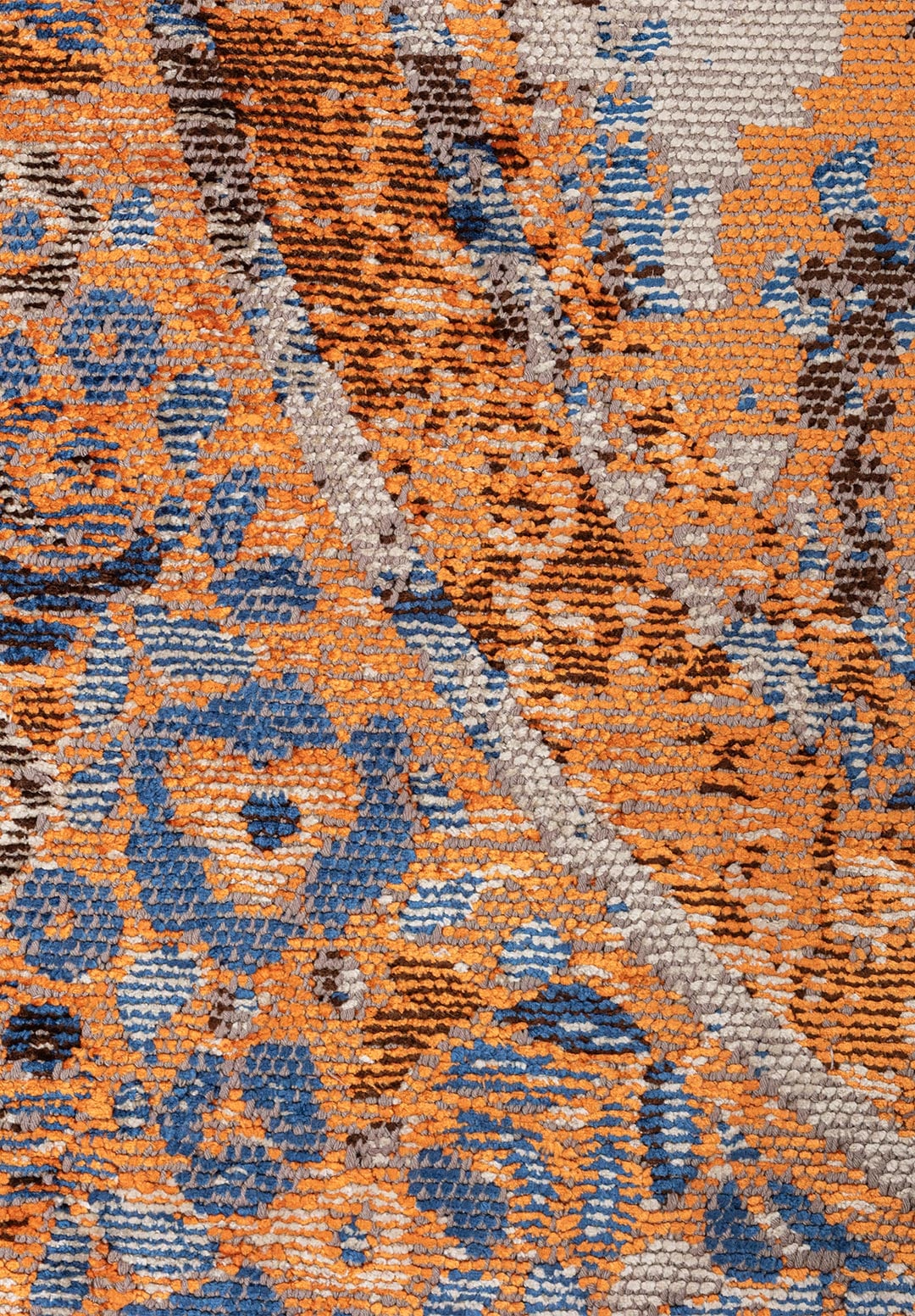 LEGACY CREAM - ORANGE - NAVY BLUE - DARK BROWN RUG