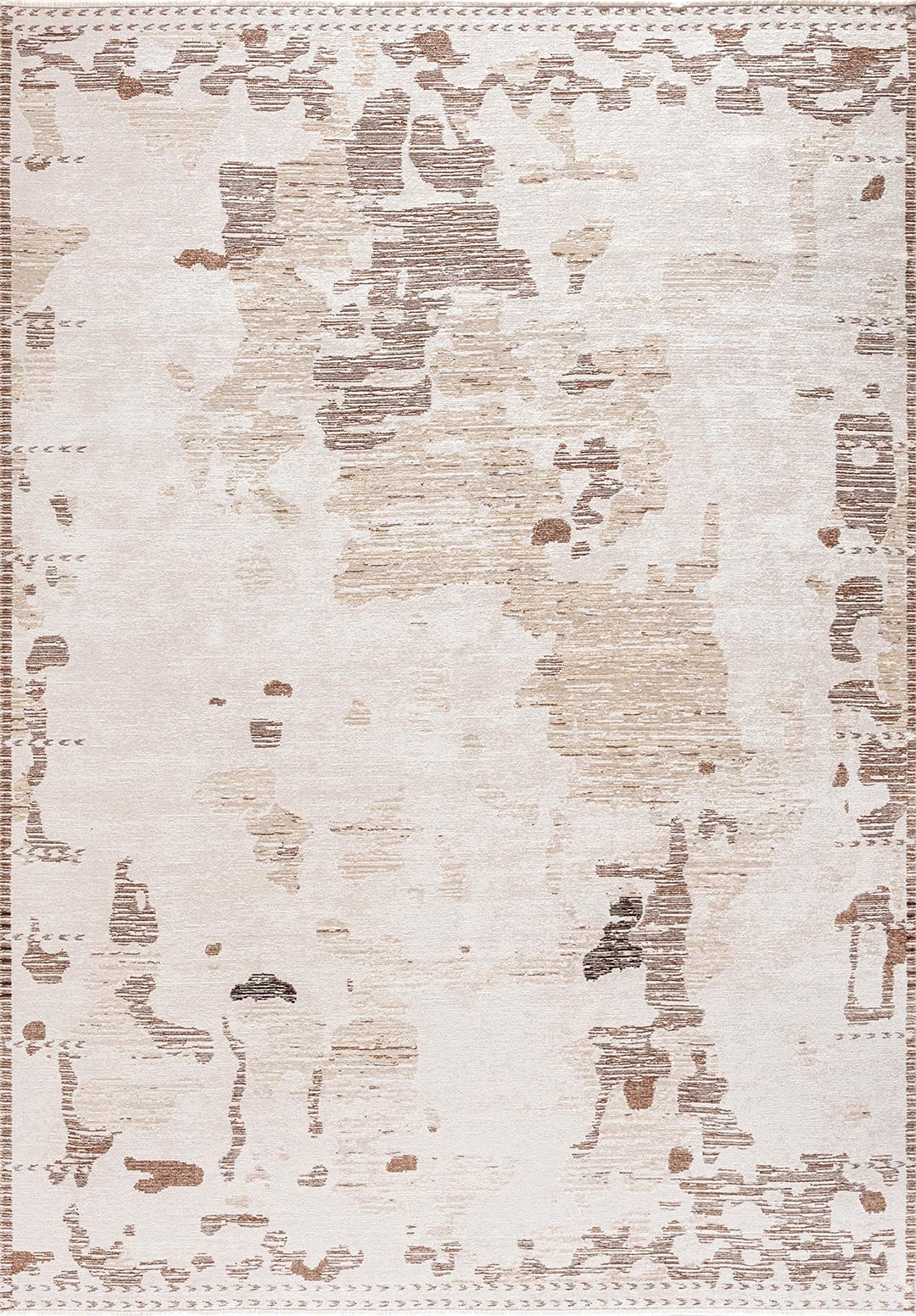RIMA ECRU - CREAM - LIGHT CREAM - MOCHA - DARK BROWN RUG