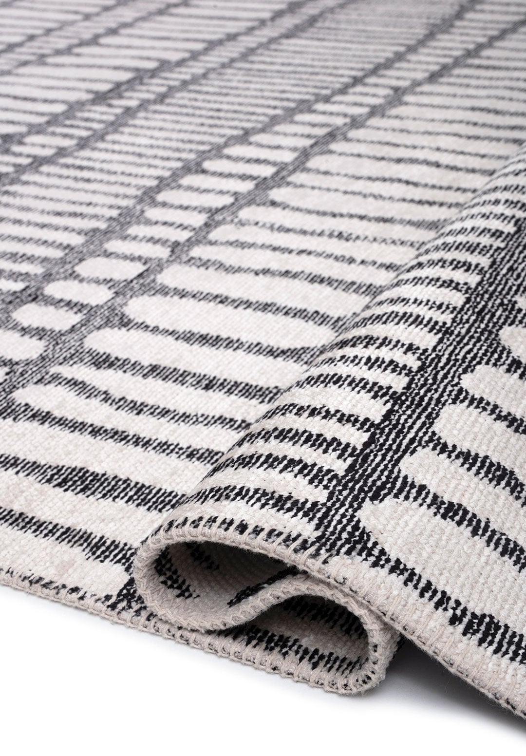 TEMPO BLACK - ECRU RUG