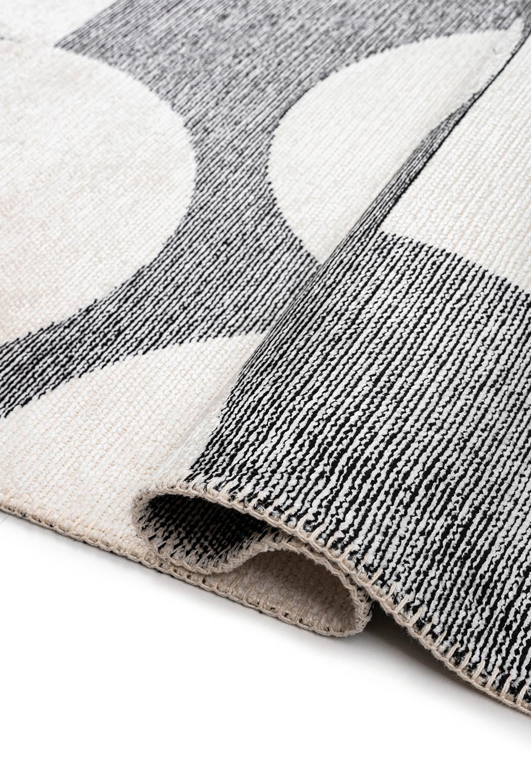 CIRCLE BLACK - WHITE RUG