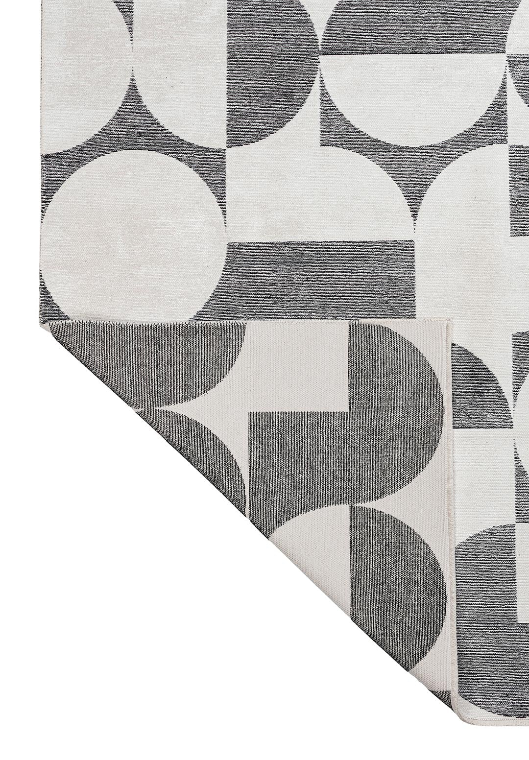 CIRCLE BLACK - WHITE RUG