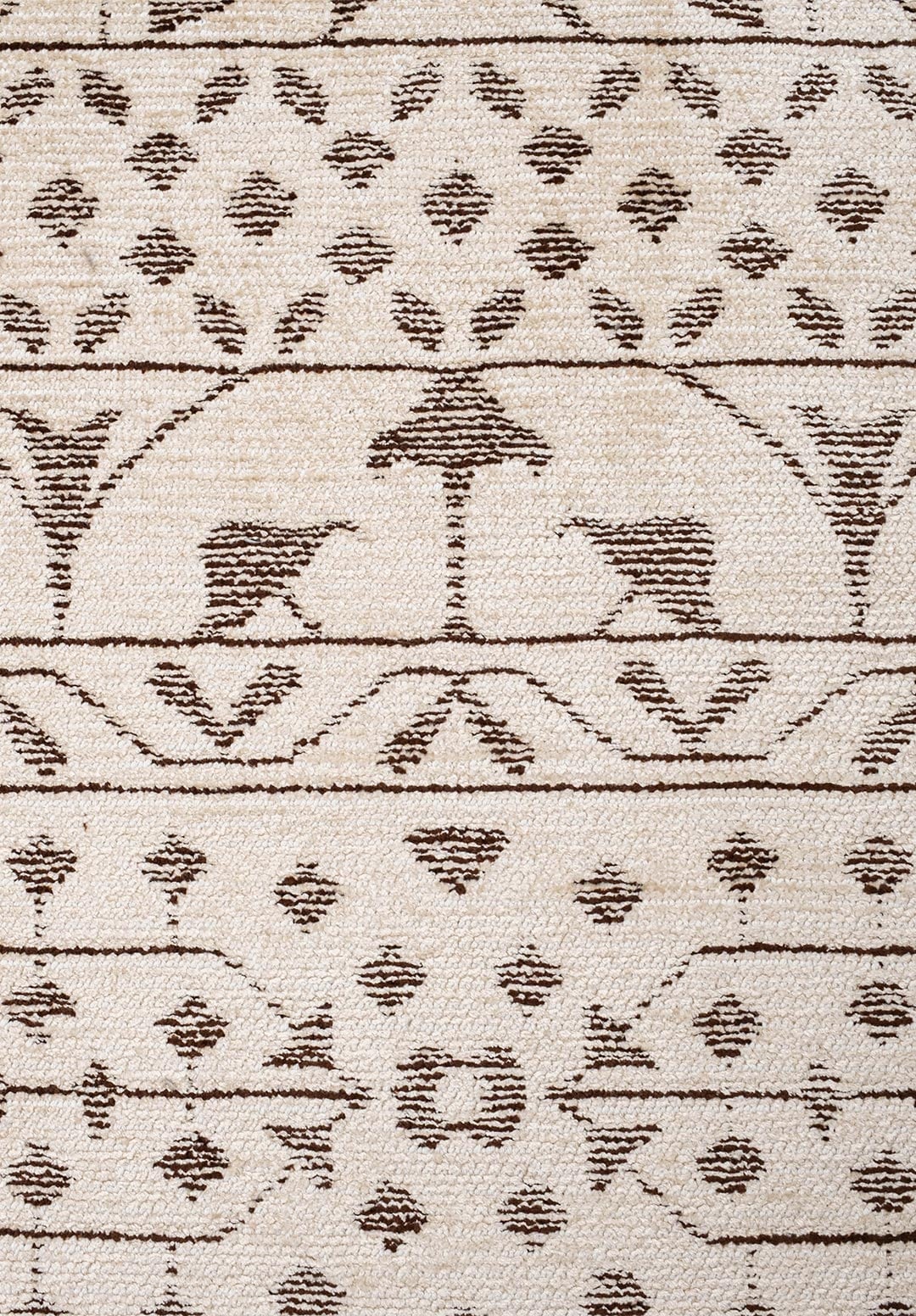 SCRIPT DARK BROWN - CREAM RUG