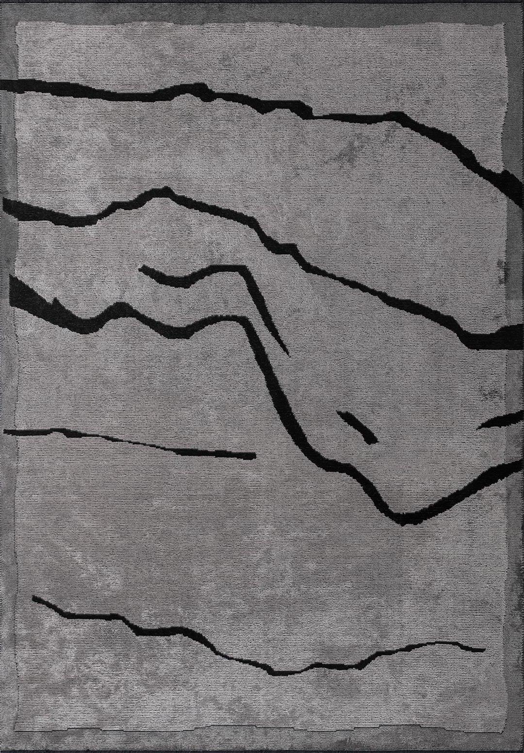 CHELSEA BLACK - LIGHT CREAM - GREY RUG