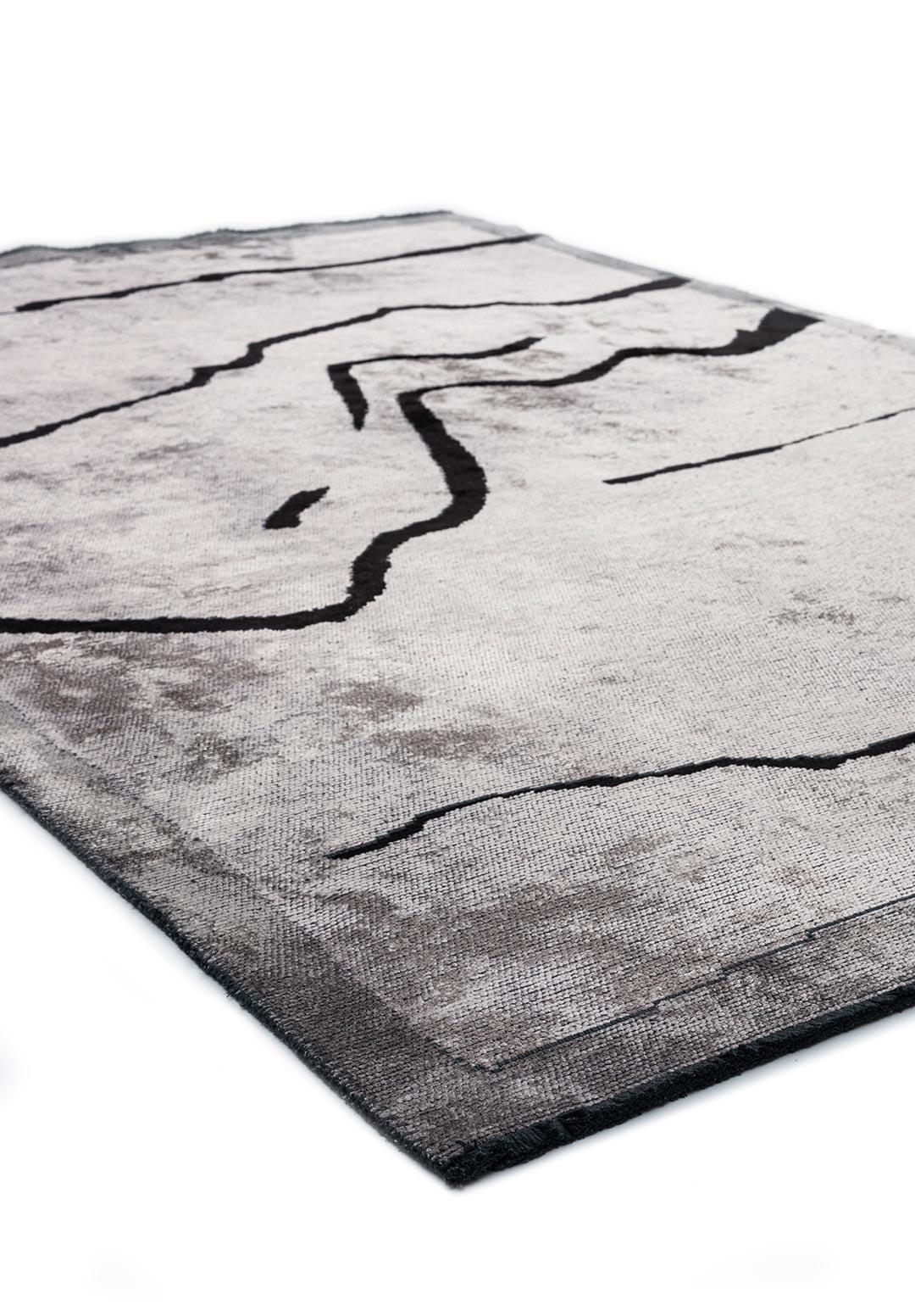CHELSEA BLACK - LIGHT CREAM - GREY RUG