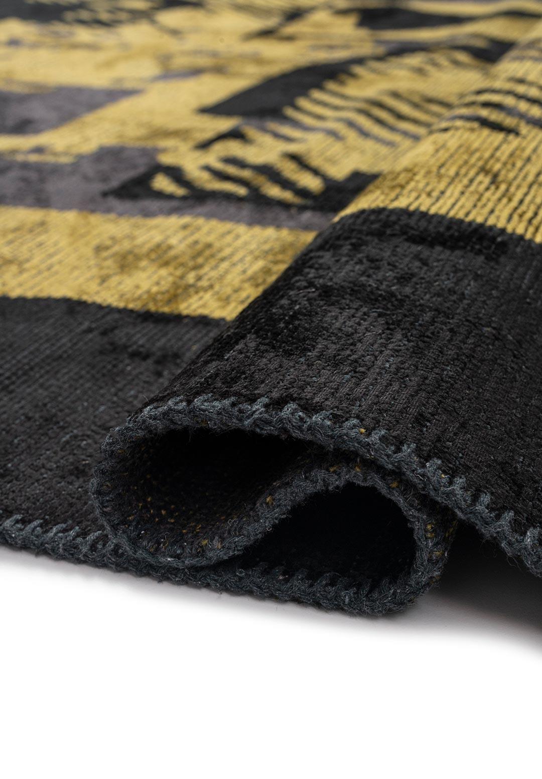 BILBAO BLACK - YELLOW - CHARCOAL RUG