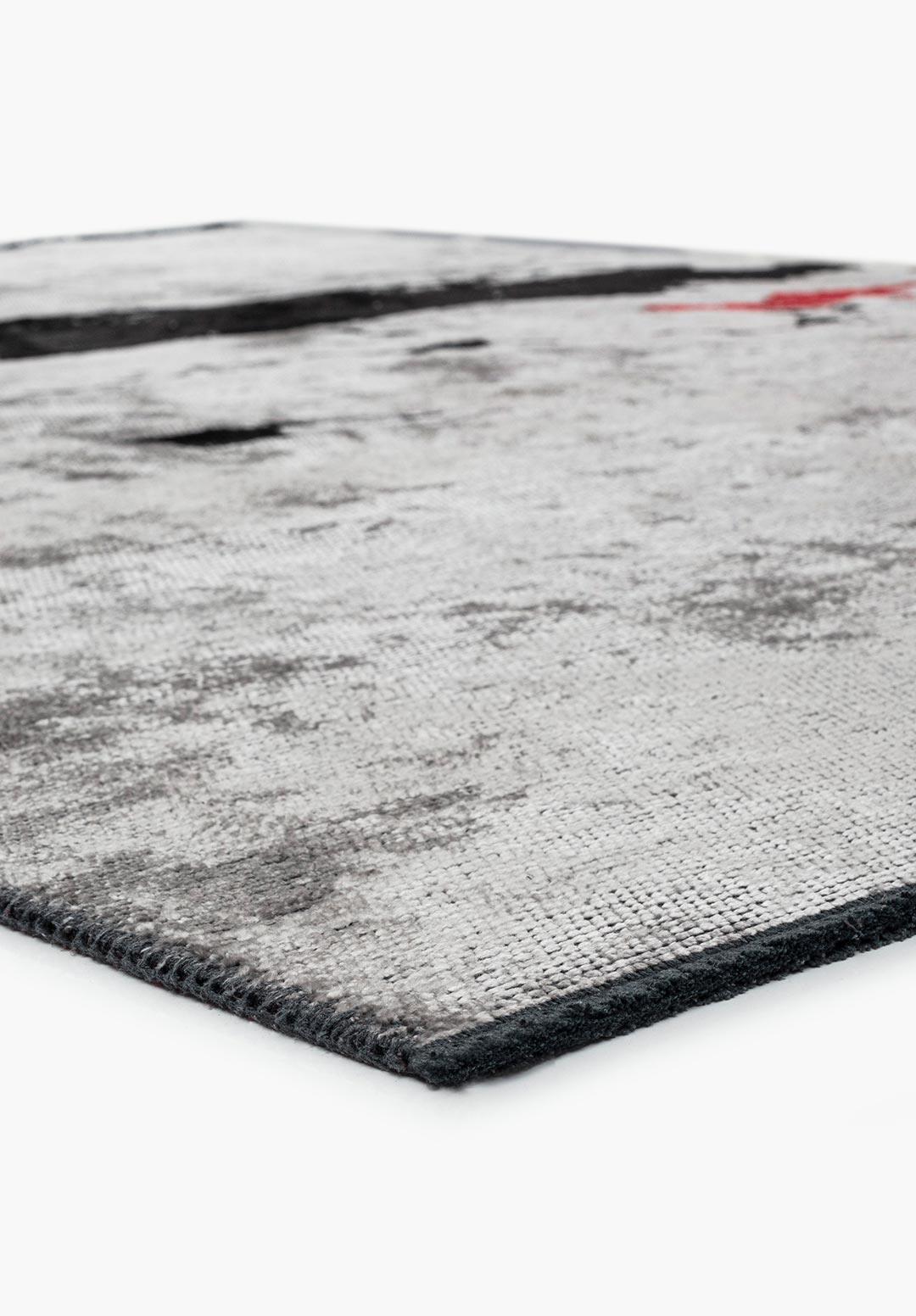 GRANADA BLACK - RED - LIGHT GREY RUG