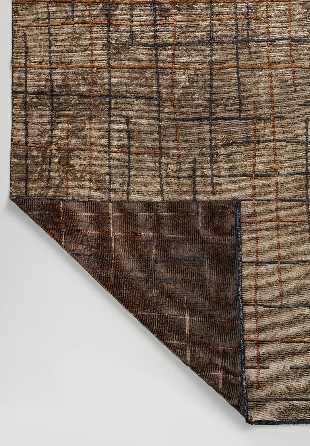 BROOKLYN TERRA - DARK BEIGE - ANTHRACITE RUG