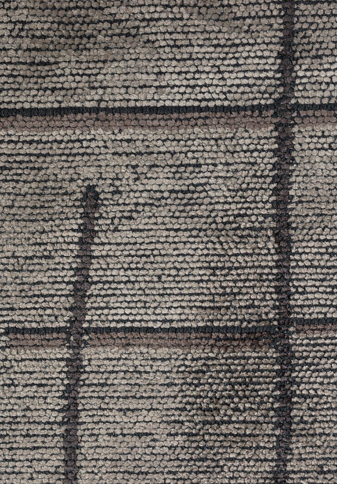 BROOKLYN CHARCOAL - CREAM - DARK GREY RUG