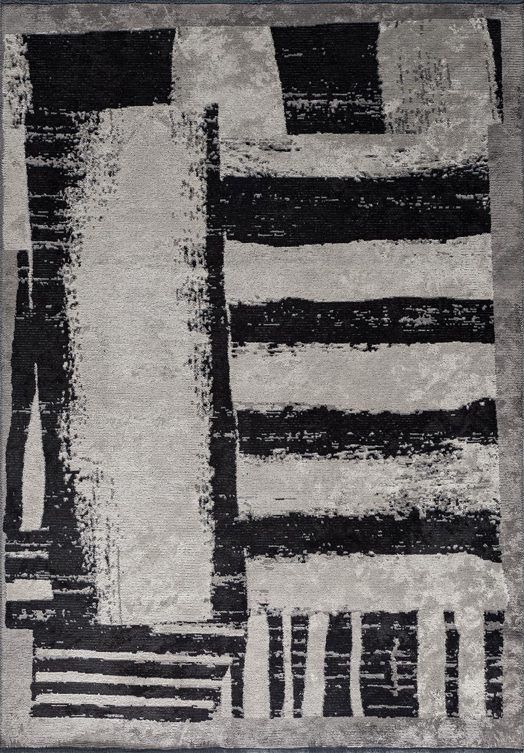 CAMBRIDGE BLACK - DARK GREY - CREAM RUG