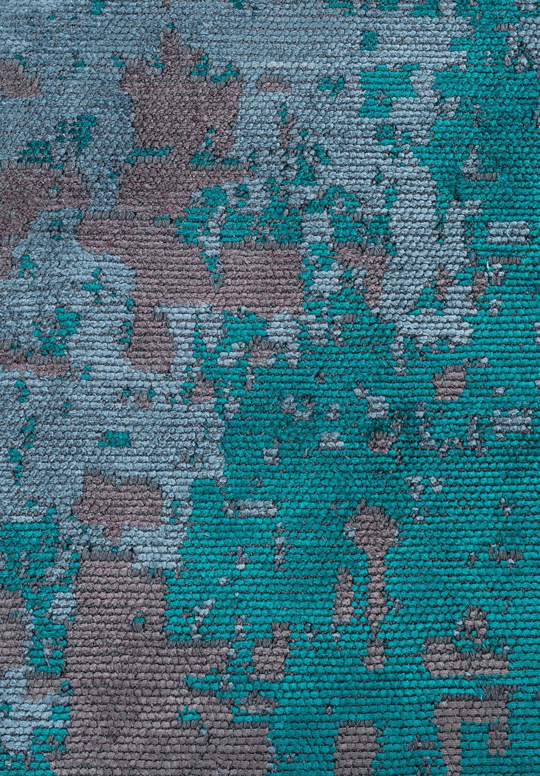 CORFU DARK TURQUOISE - PETROL - CHARCOAL RUG