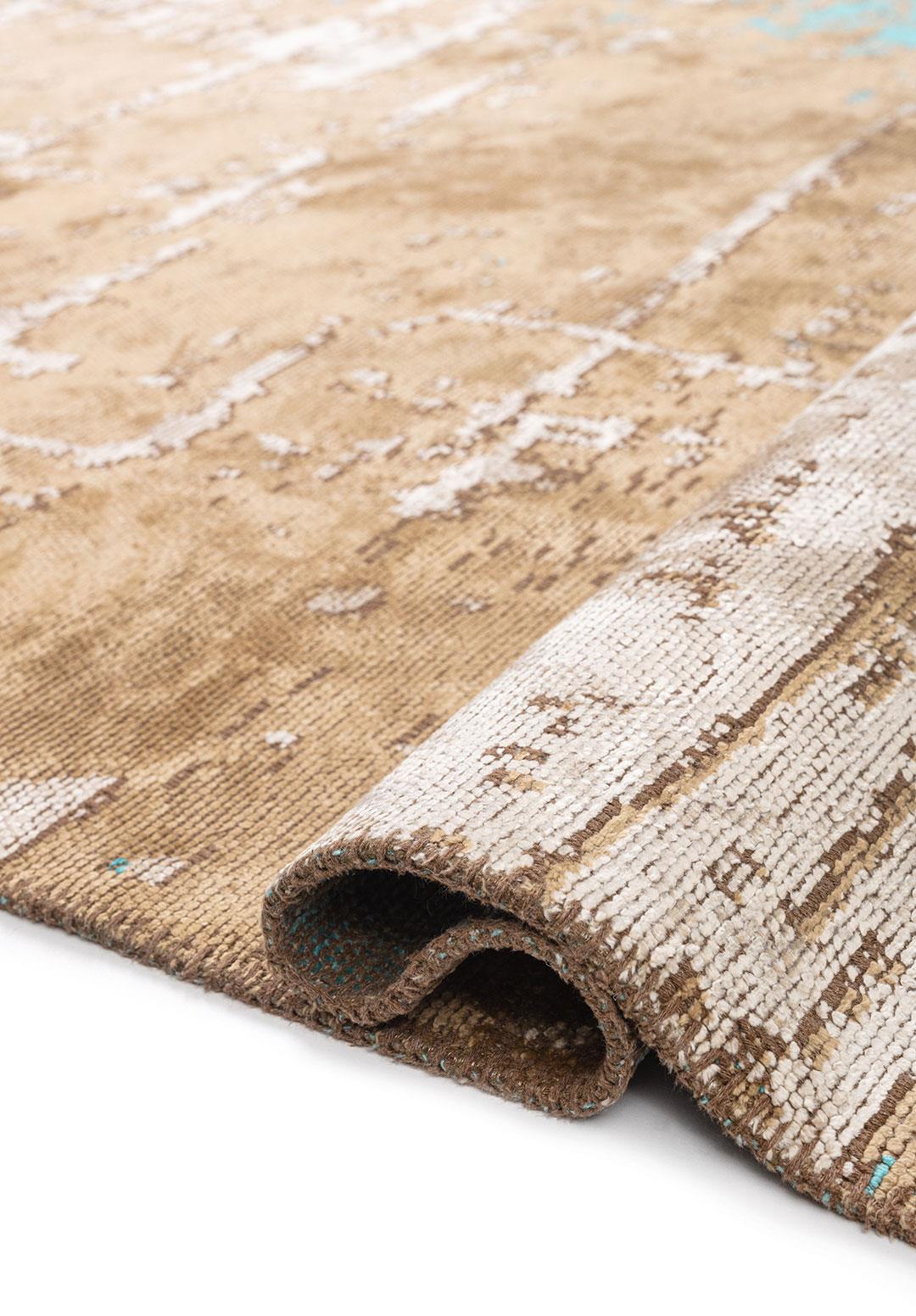 VOLOS TURKUAZ - KOYU BEJ - KEMİK HALI