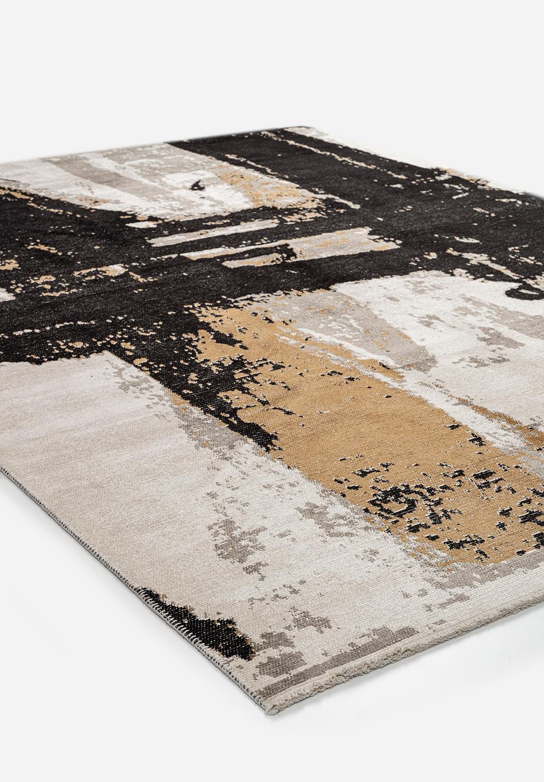CANNES BLACK - LIGHT BROWN - GREY - ECRU RUG