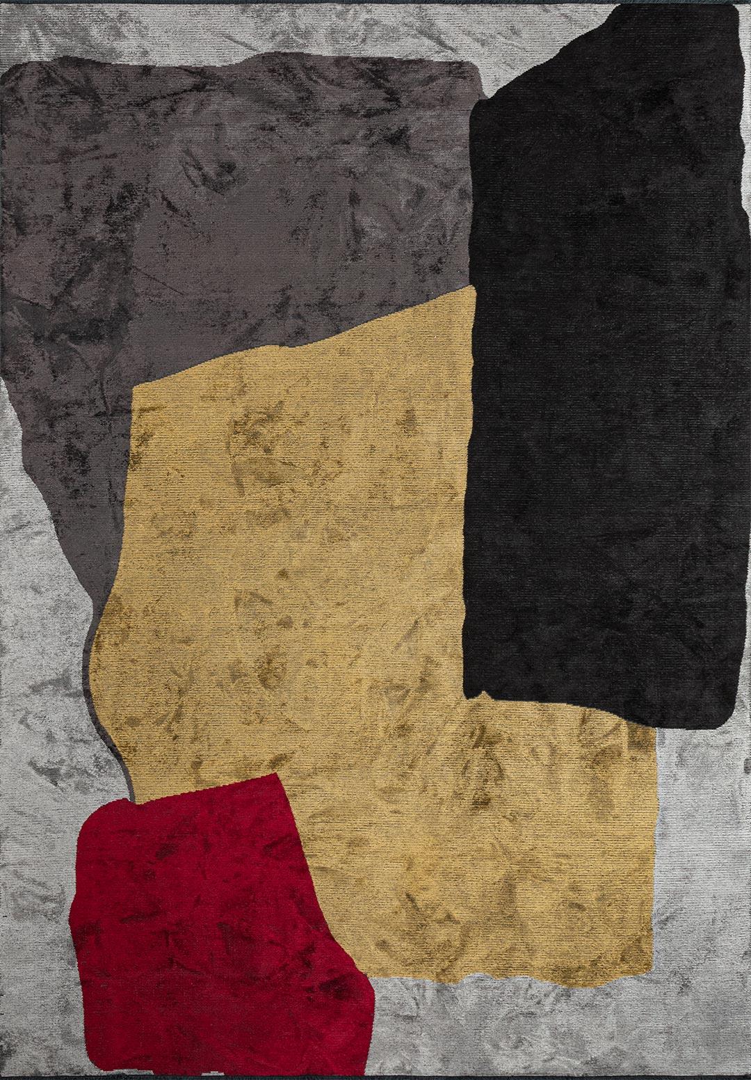 MIAMI BLACK - RED - GOLD - CHARCOAL - LIGHT GREY RUG