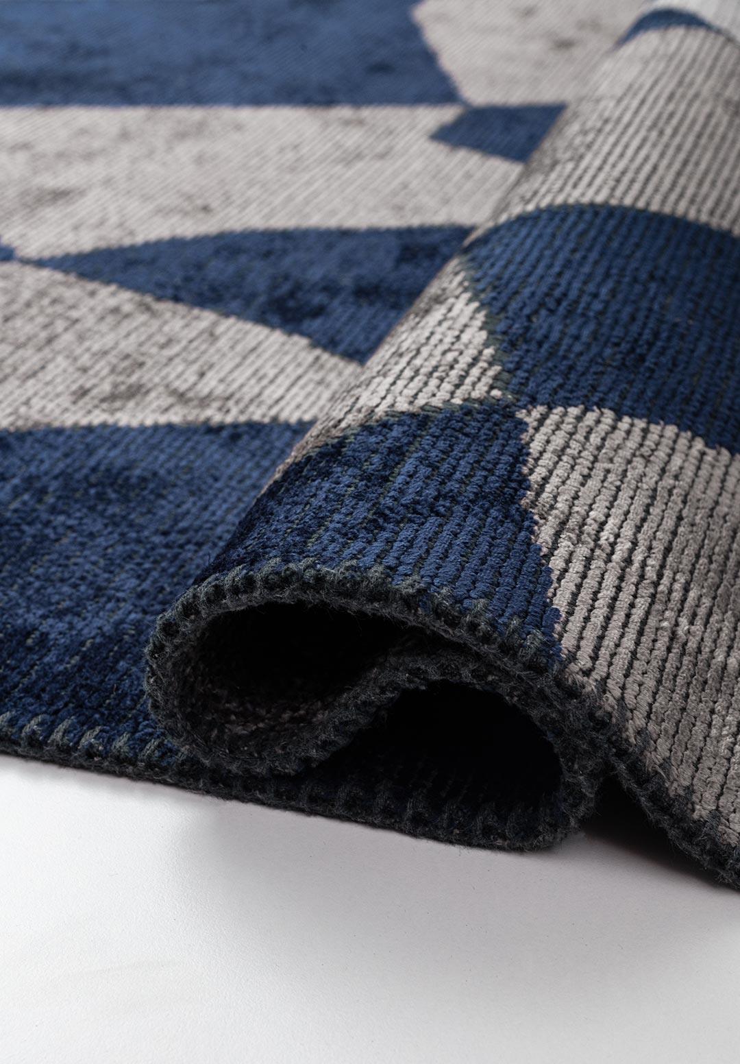 MANCHESTER DARK NAVY - DARK GREY - ICE BLUE - GREY RUG