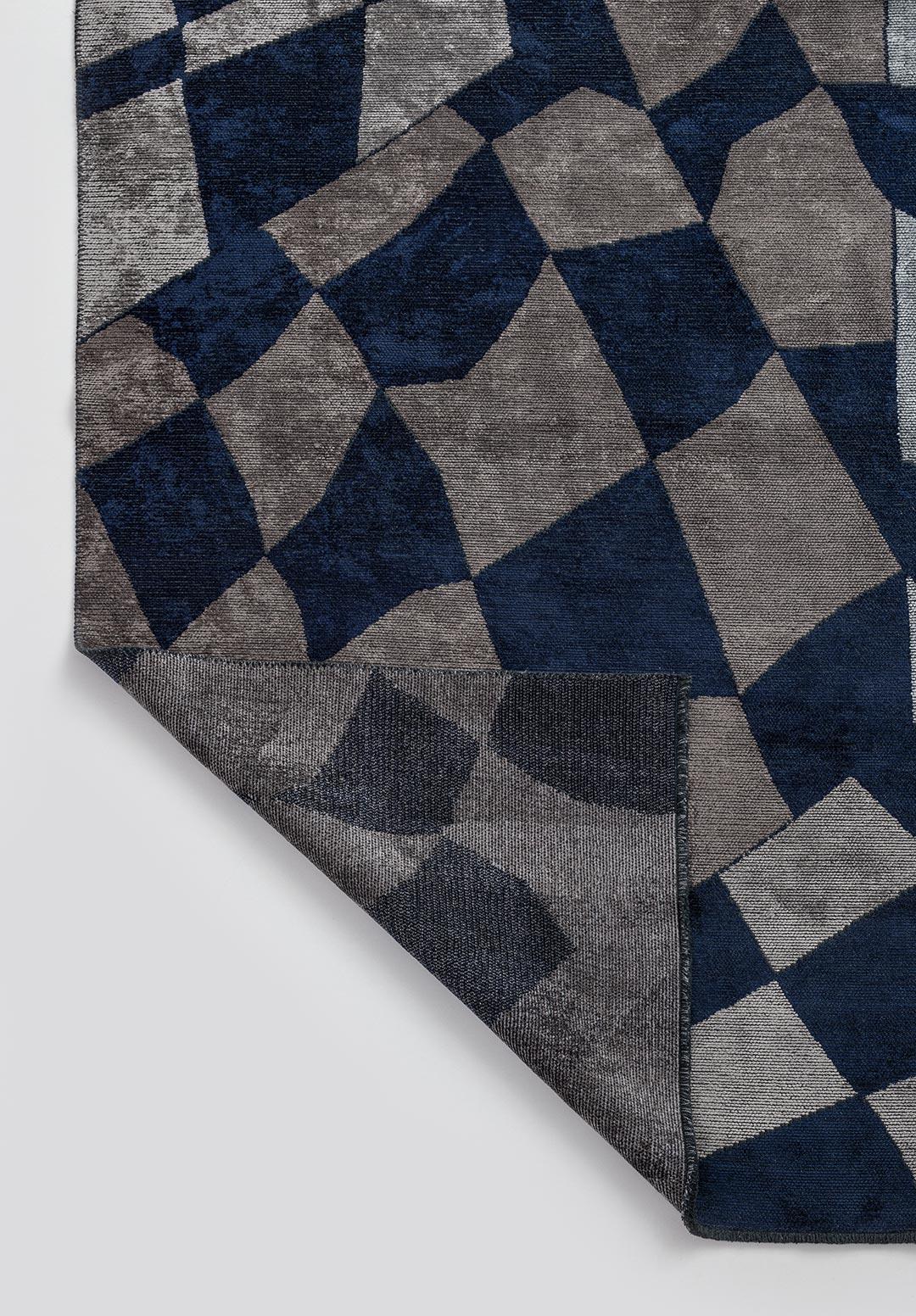 MANCHESTER DARK NAVY - DARK GREY - ICE BLUE - GREY RUG