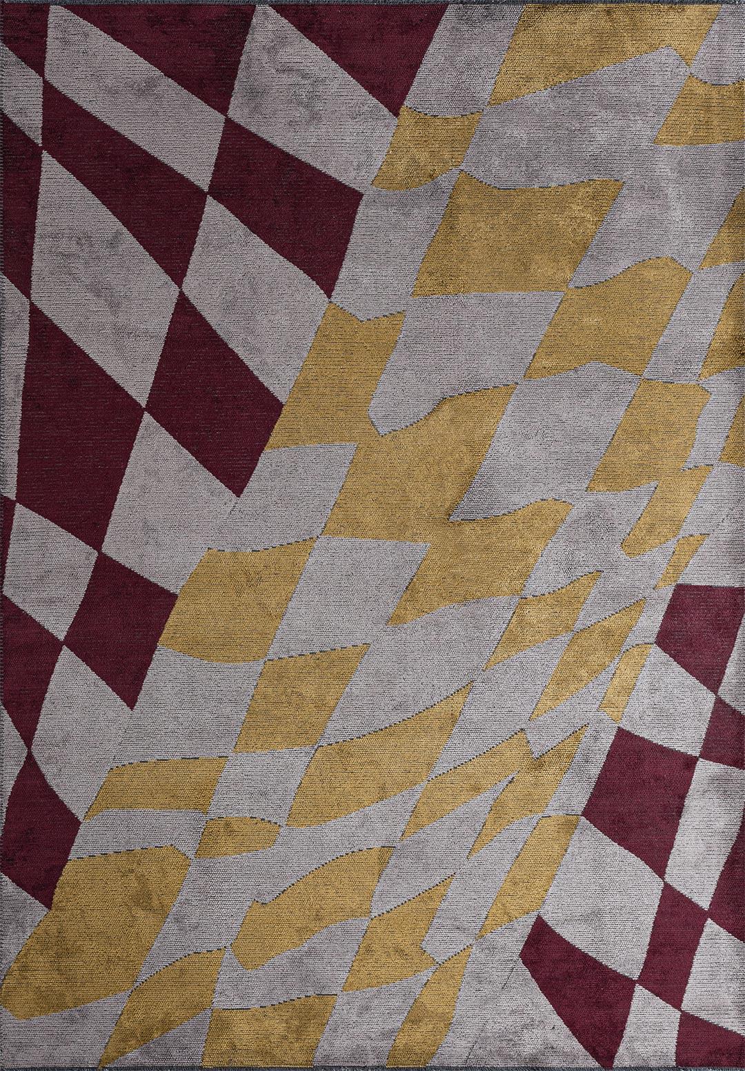 JERSEY CHERRY - LIGHT GREY - GOLD - LIGHT GREY RUG