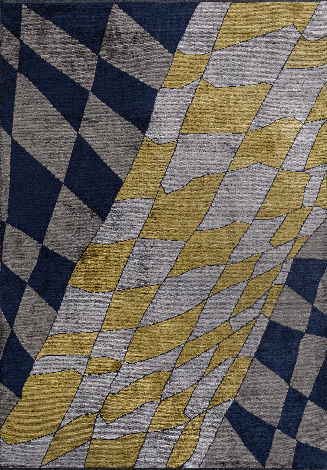 JERSEY DARK NAVY - DARK GREY - LIGHT GREY - GOLD RUG