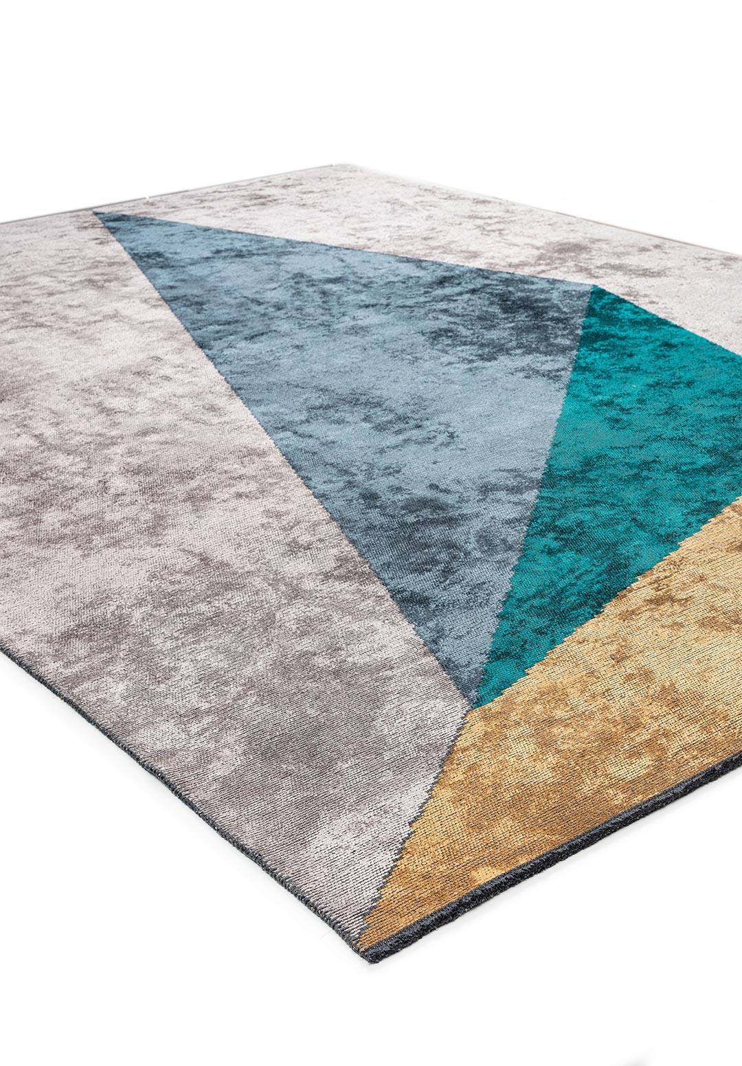 LONDON MUSTARD - LIGHT GREY - DARK TURQUOISE - PETROL - CHARCOAL RUG