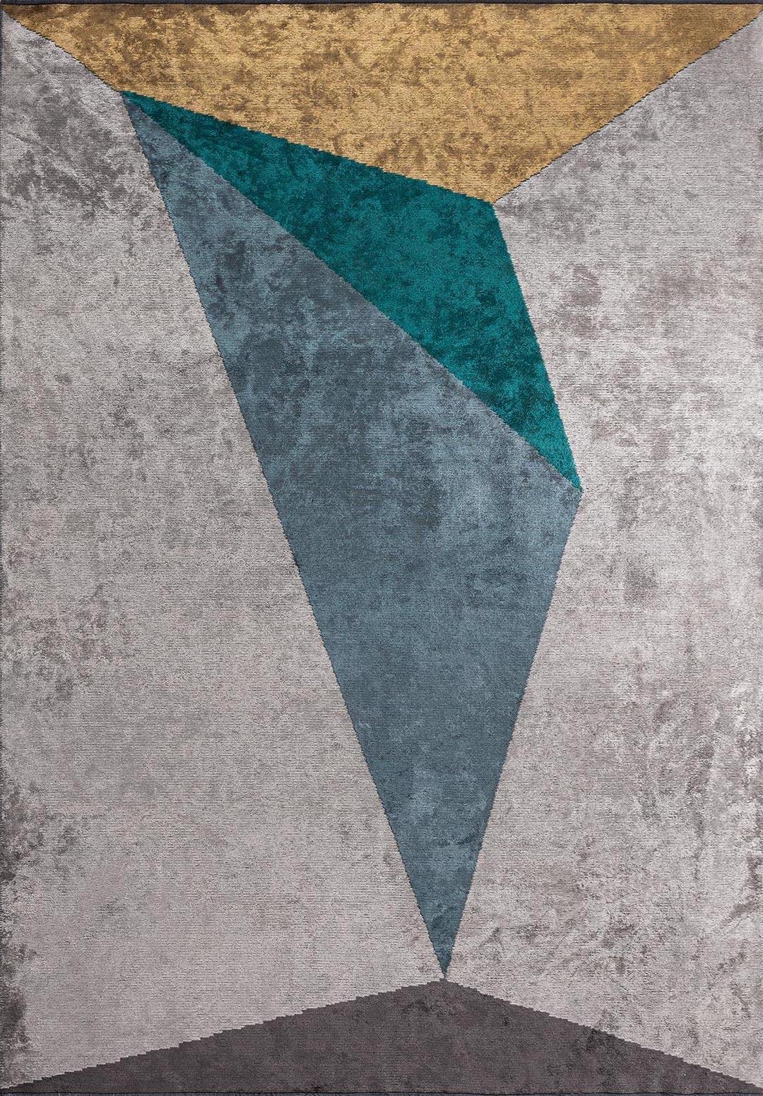 LONDON MUSTARD - LIGHT GREY - DARK TURQUOISE - PETROL - CHARCOAL RUG