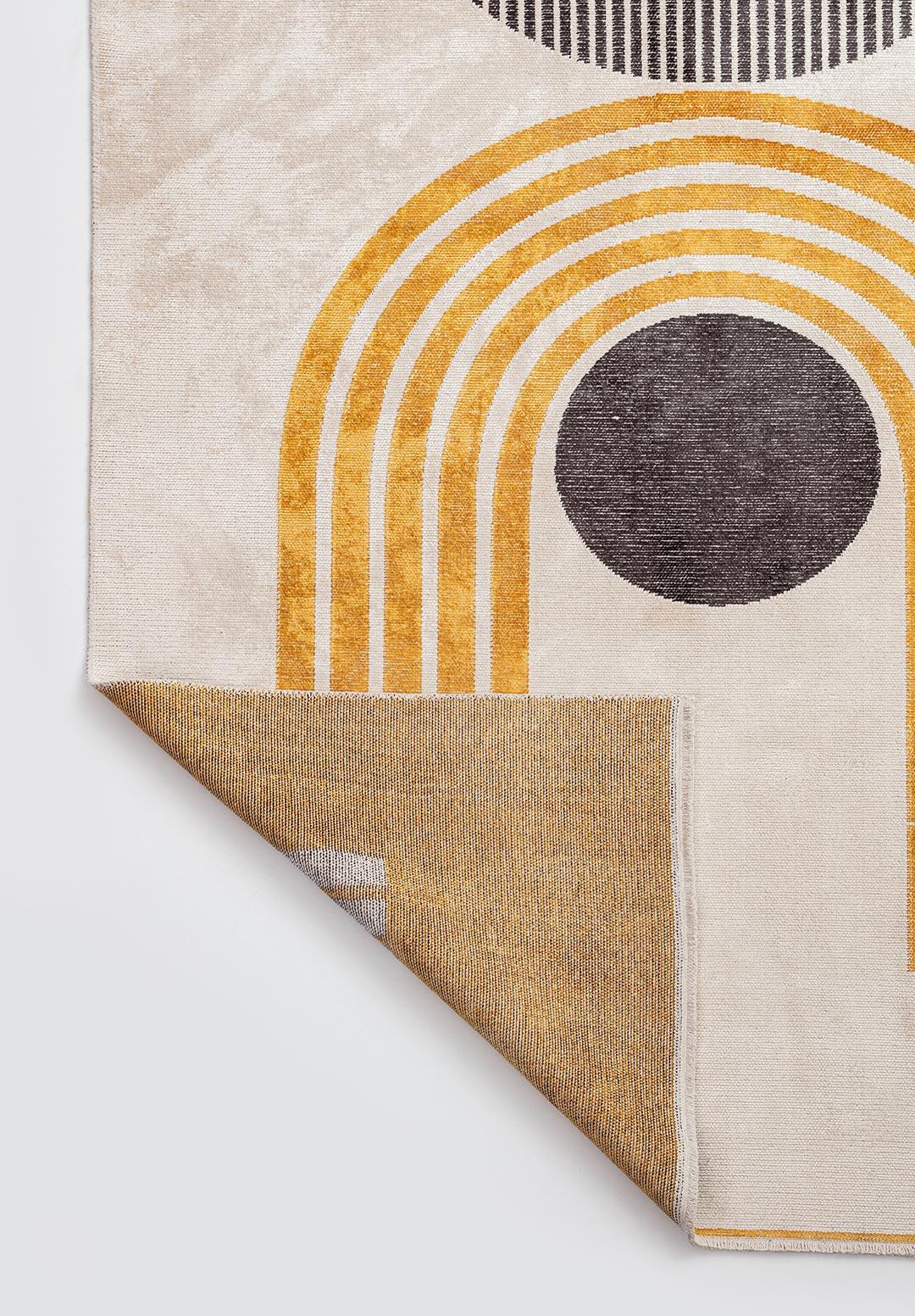 BERLIN CHARCOAL - ECRU - GOLD RUG