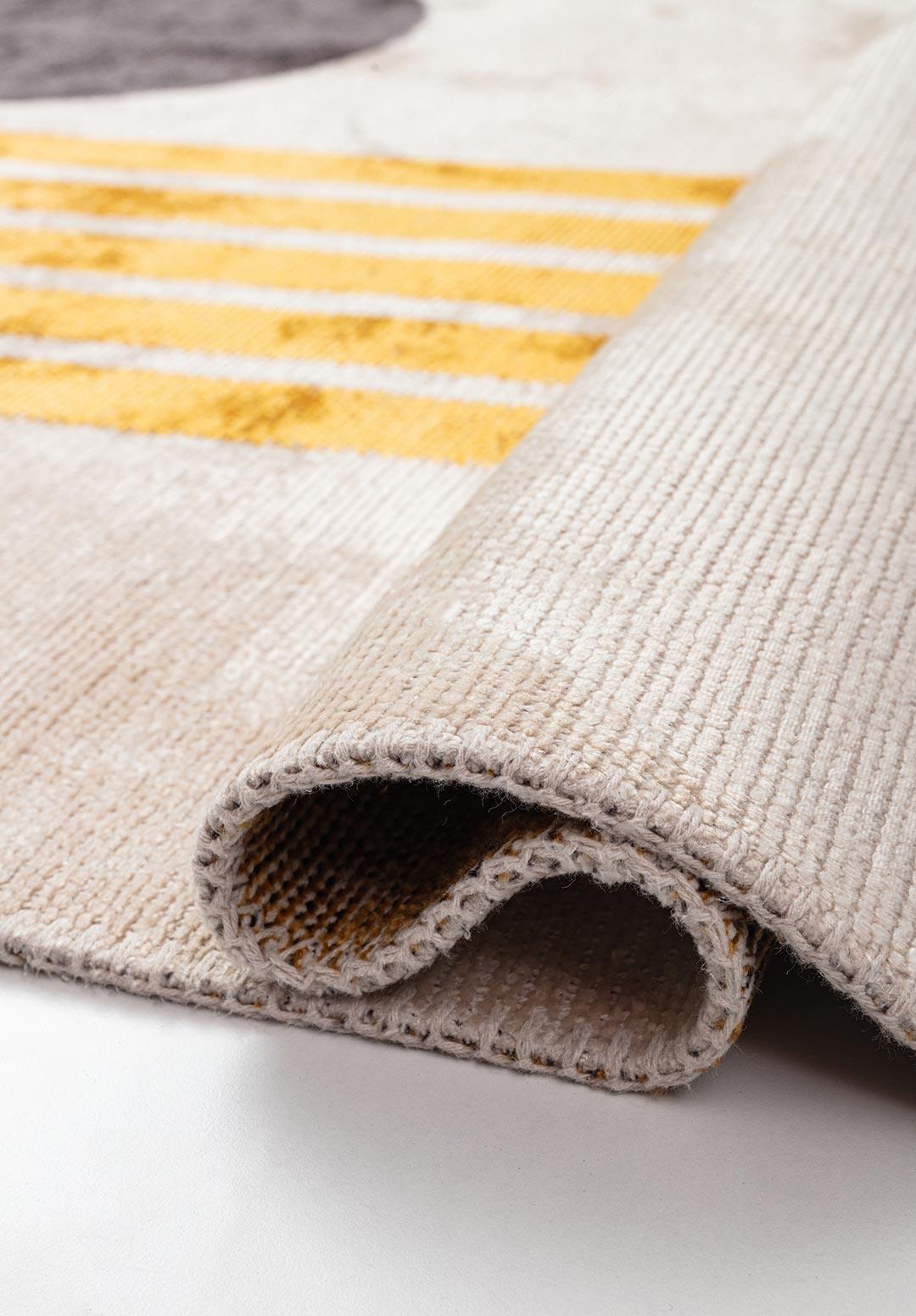 BERLIN CHARCOAL - ECRU - GOLD RUG