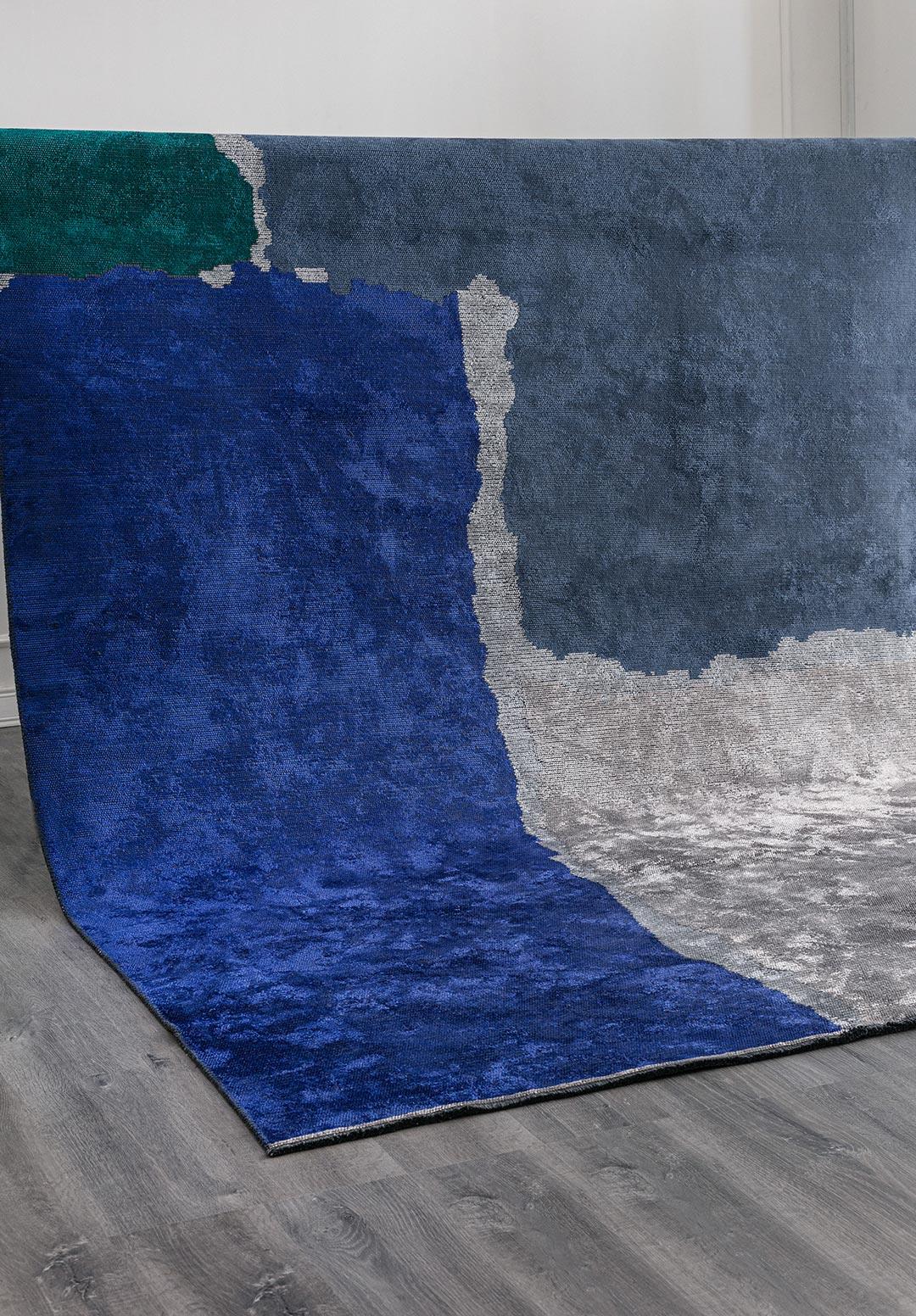 LOS ANGELES LIGHT CREAM - NAVY BLUE - DARK TURQUOISE - SAX BLUE - ICE BLUE RUG